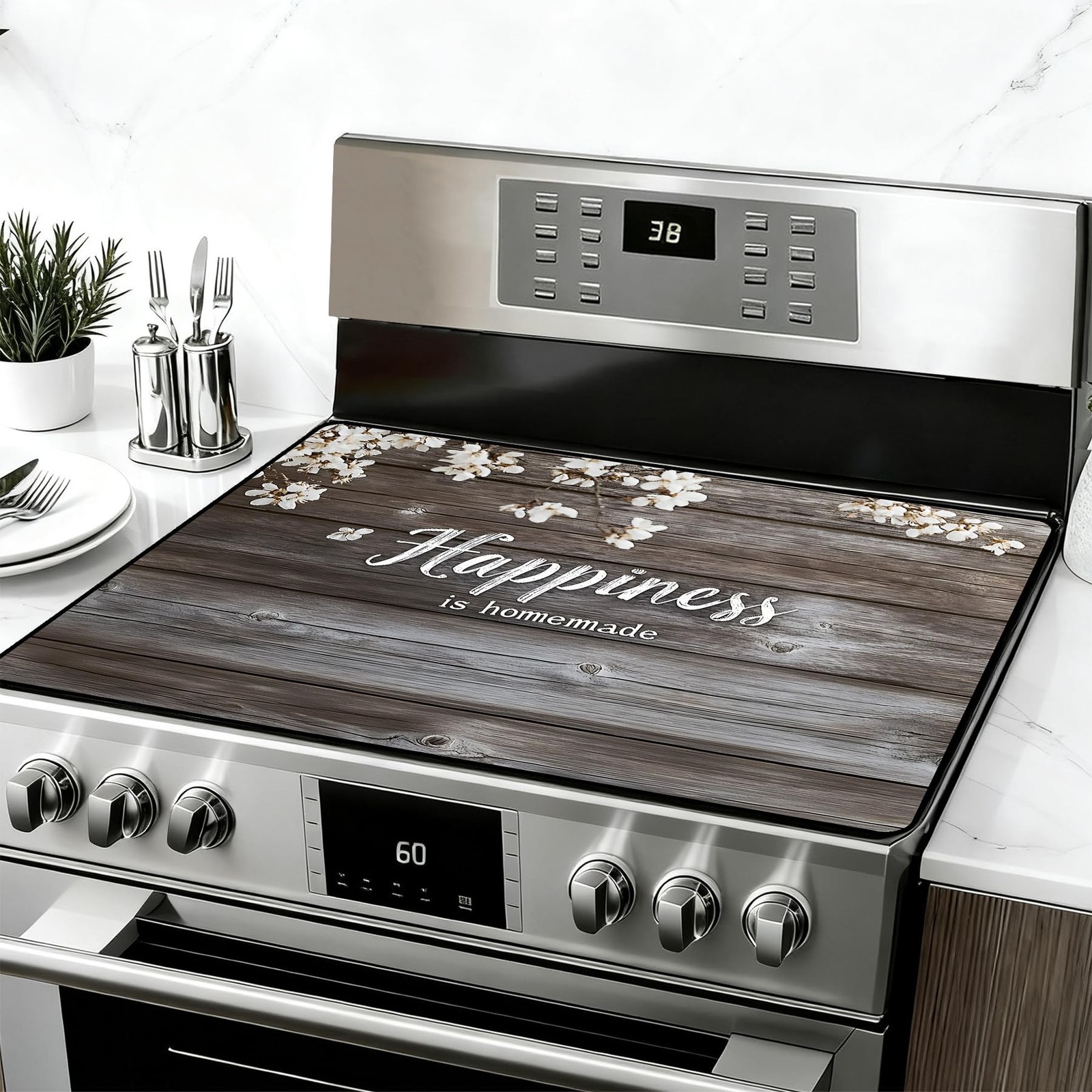 Anti-Slip Electric Stove Top Cover, 28"x20" Foldable Heat-Resistant Glass Sto...