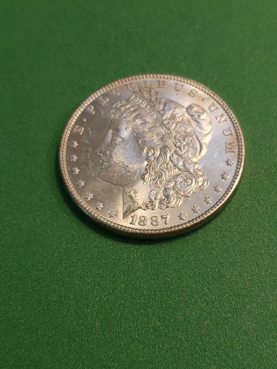 Original Luster BU 1887-P Morgan Silver Dollar