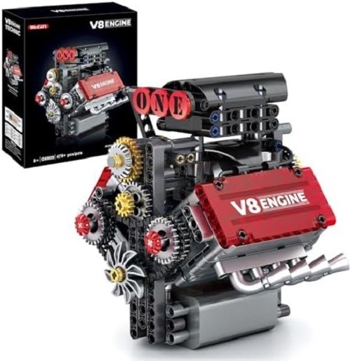 V8 Engine Kit Gas Model - OHV V8 Small Engine Model Kit Model Engine Resin Model