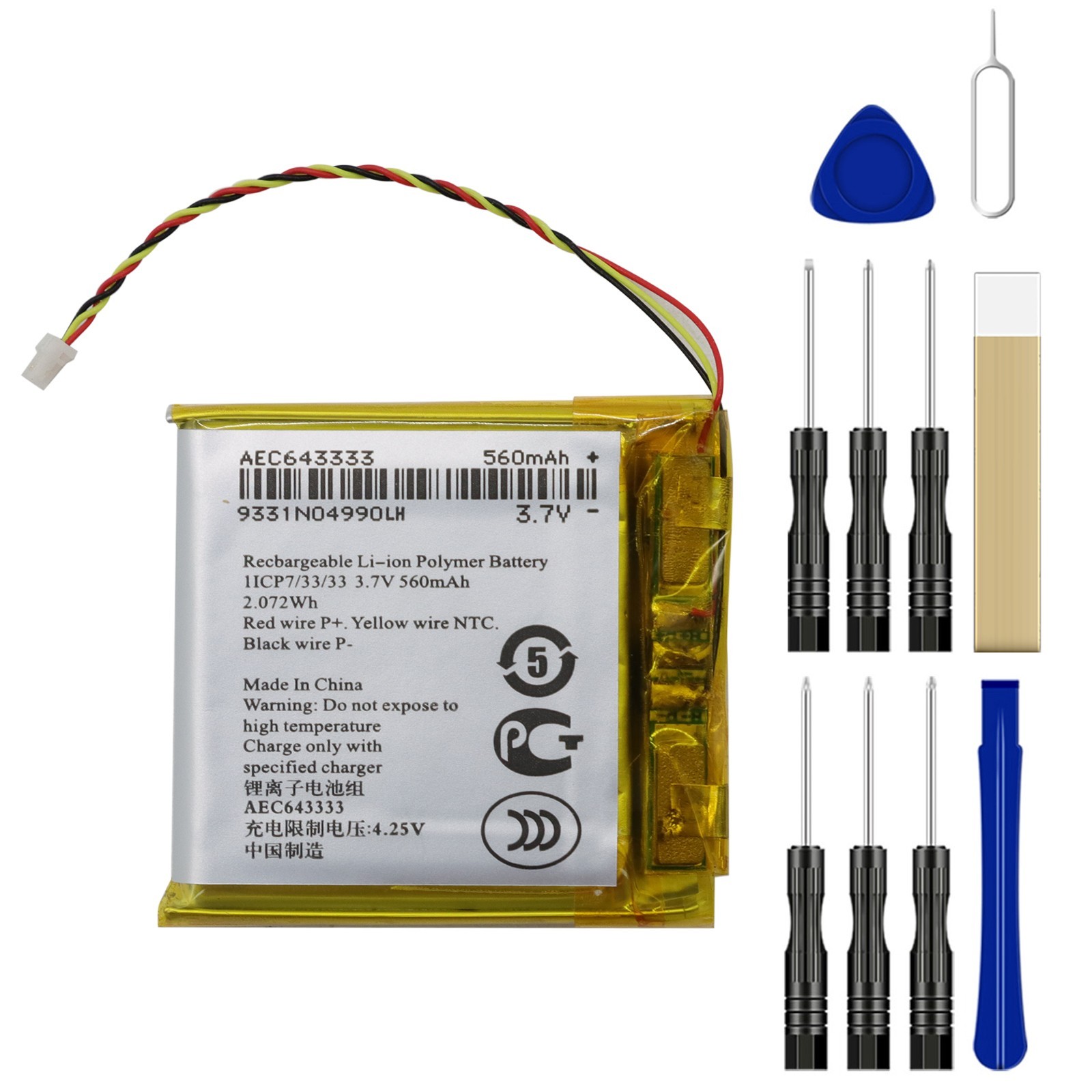 For Beats Solo Pro Wireless Headphones Replacement Battery AEC643333 560mAh