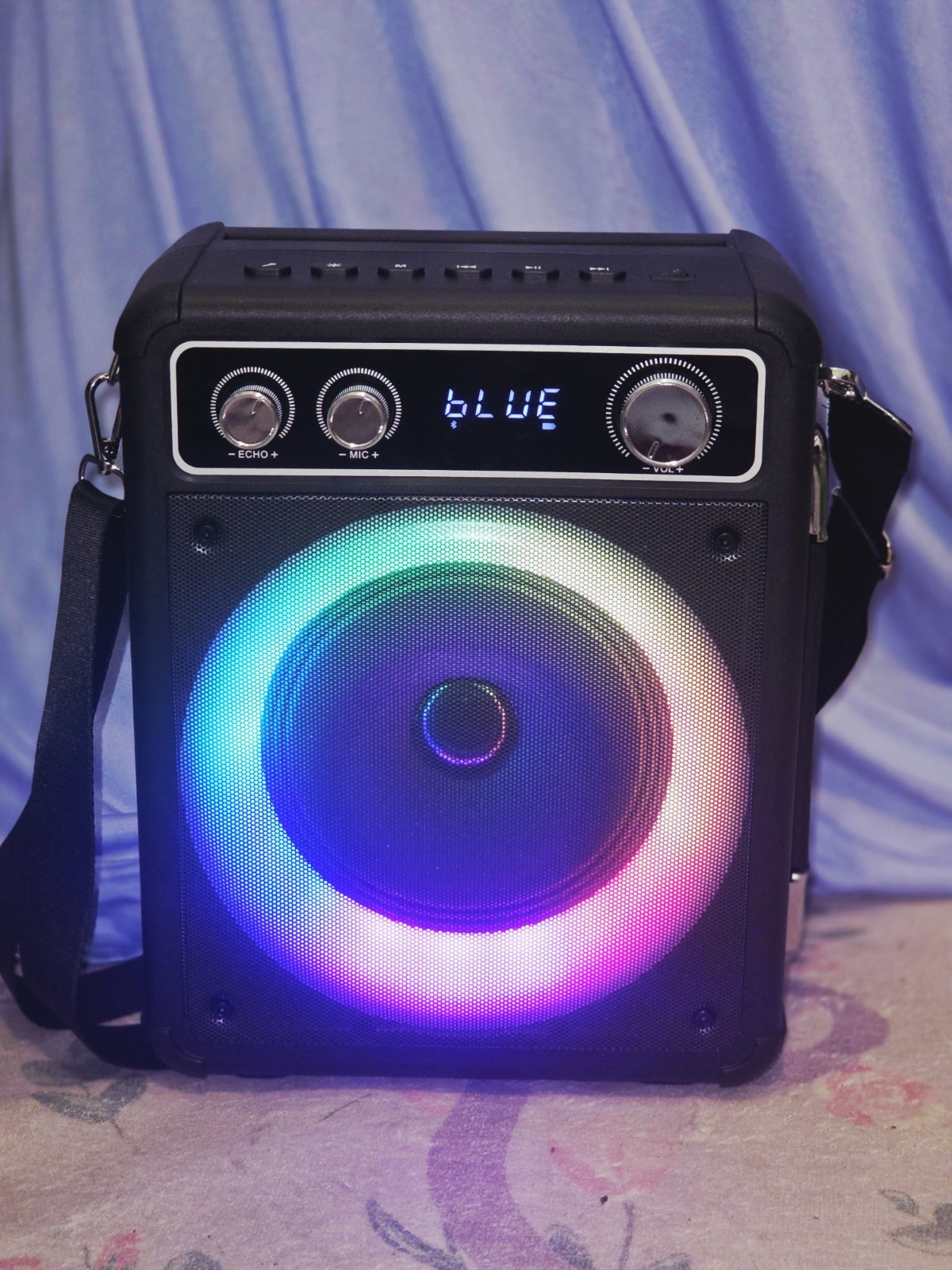 Karaoke Machine, Portable Bluetooth Speaker with 2 Wireless Microphones