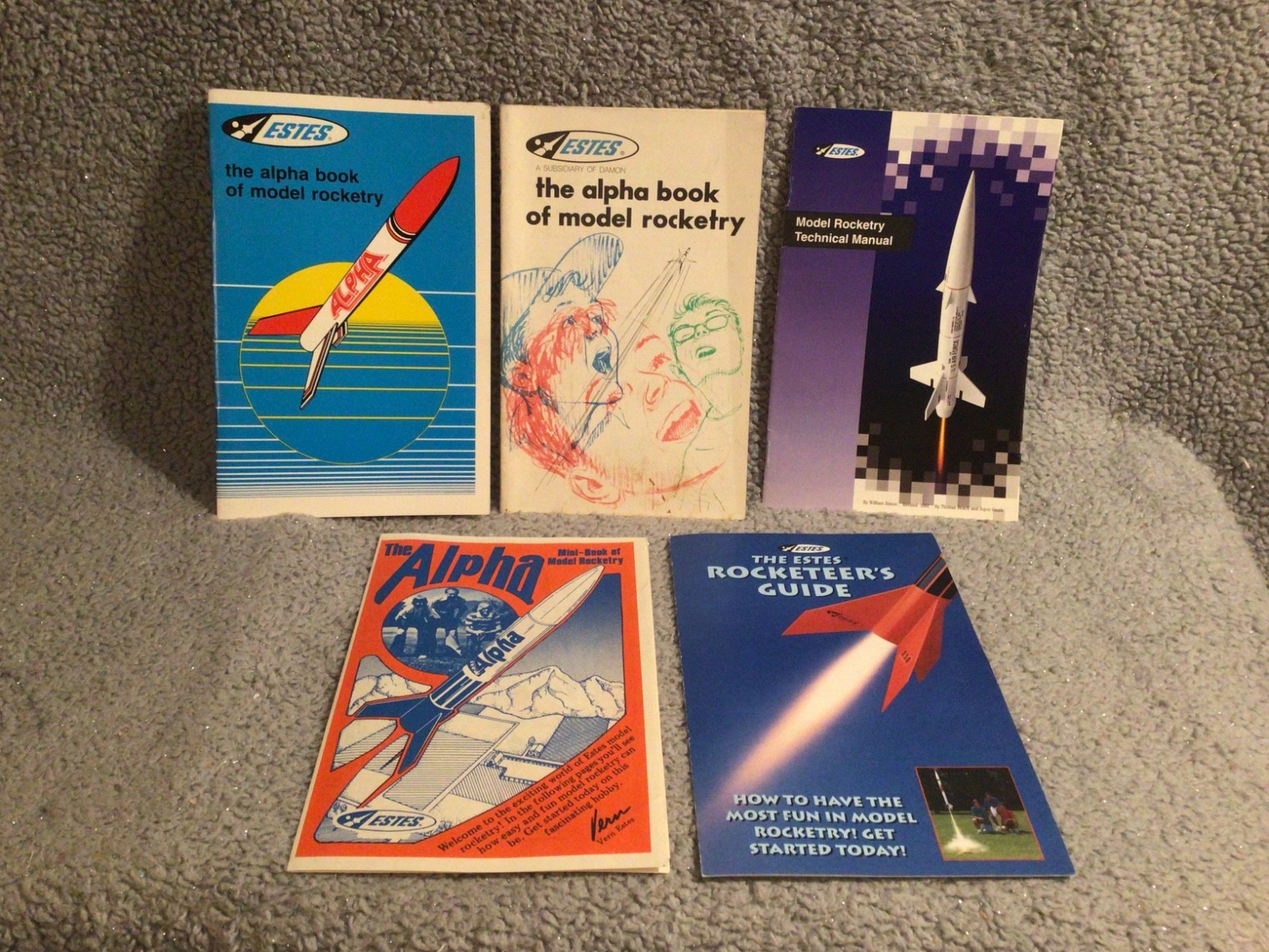 Vintage Estes Rocket Catalogs Alpha Book of Rocketry Lot of 5