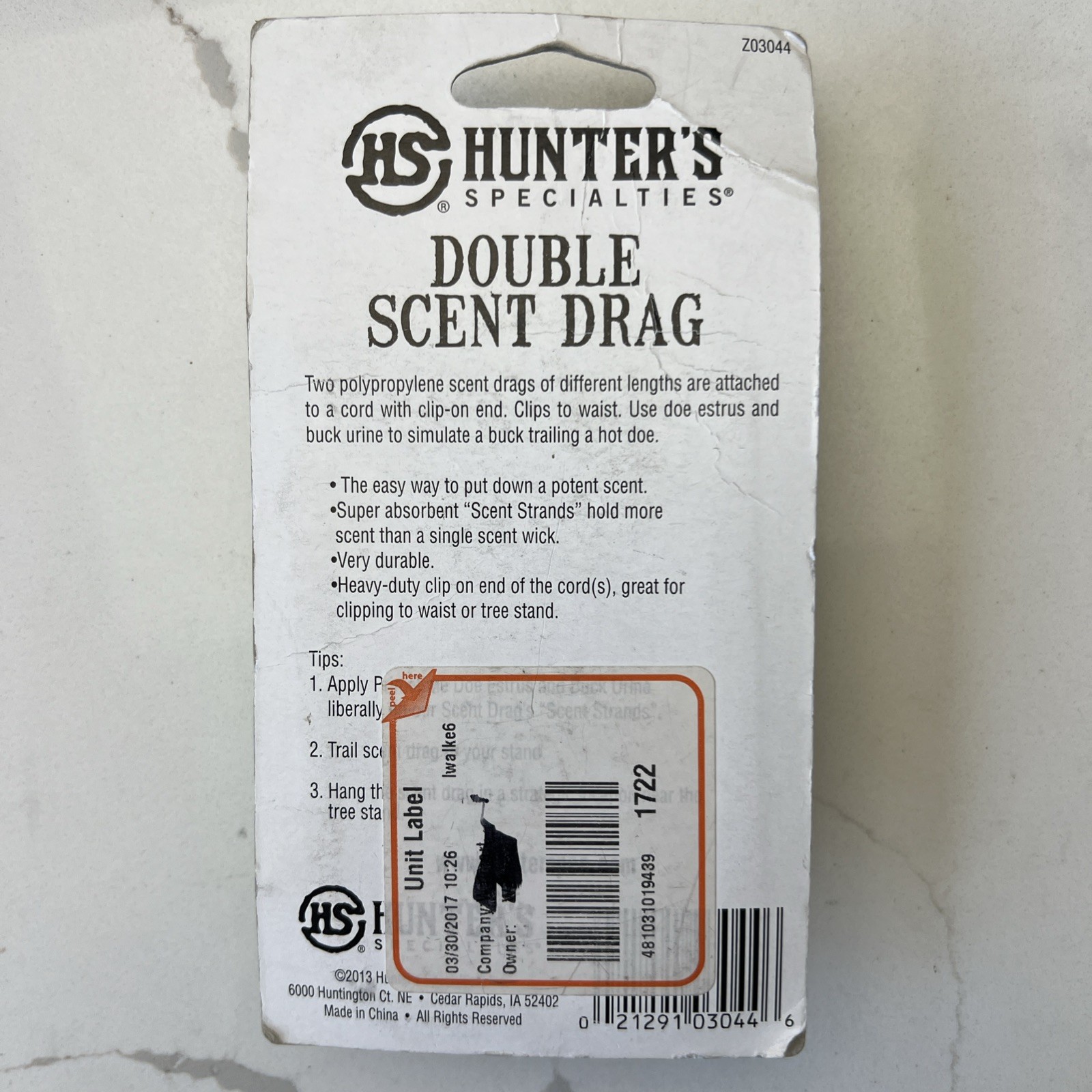 Hunter Specialties Double Scent Drag 2 Different Lengths