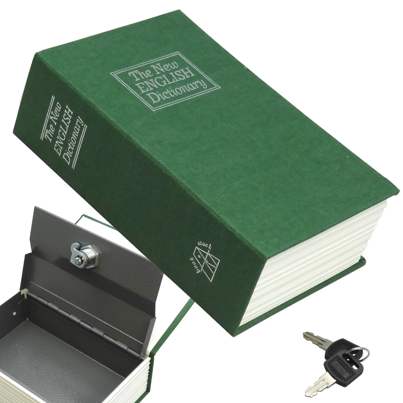 US SELLER ~ BOOK SAFE HIDDEN SAFE SECRET BOOK In Green (Small Size) Dictionary