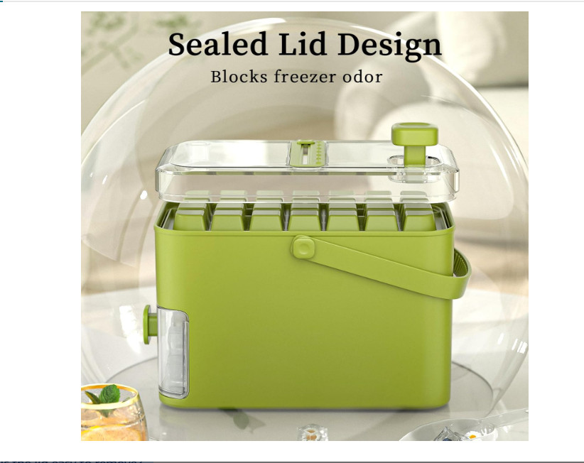 56-Cube Ice Maker with Easy Press Cap Double Layer Ice Cube Maker Ship To US
