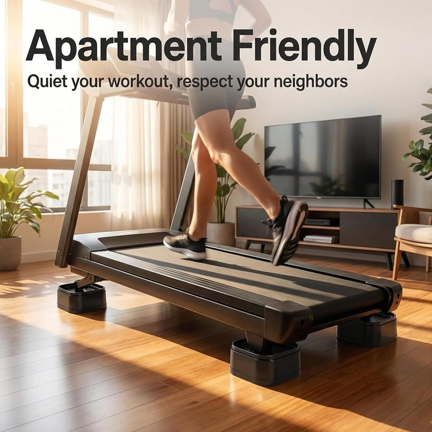 4-Pack Treadmill Incline Riser Blocks, Stackable Adjustable Bed Lifts Risers Fur