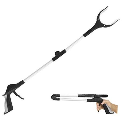 Folding Reacher Grabber 32 Inch - Extra Reach Extender, Heavy Duty Mobility 1