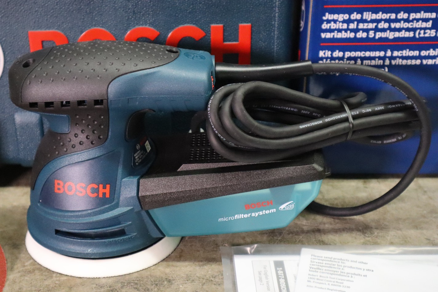 Bosch ROS20VSK 5" Palm Random Orbit Sander