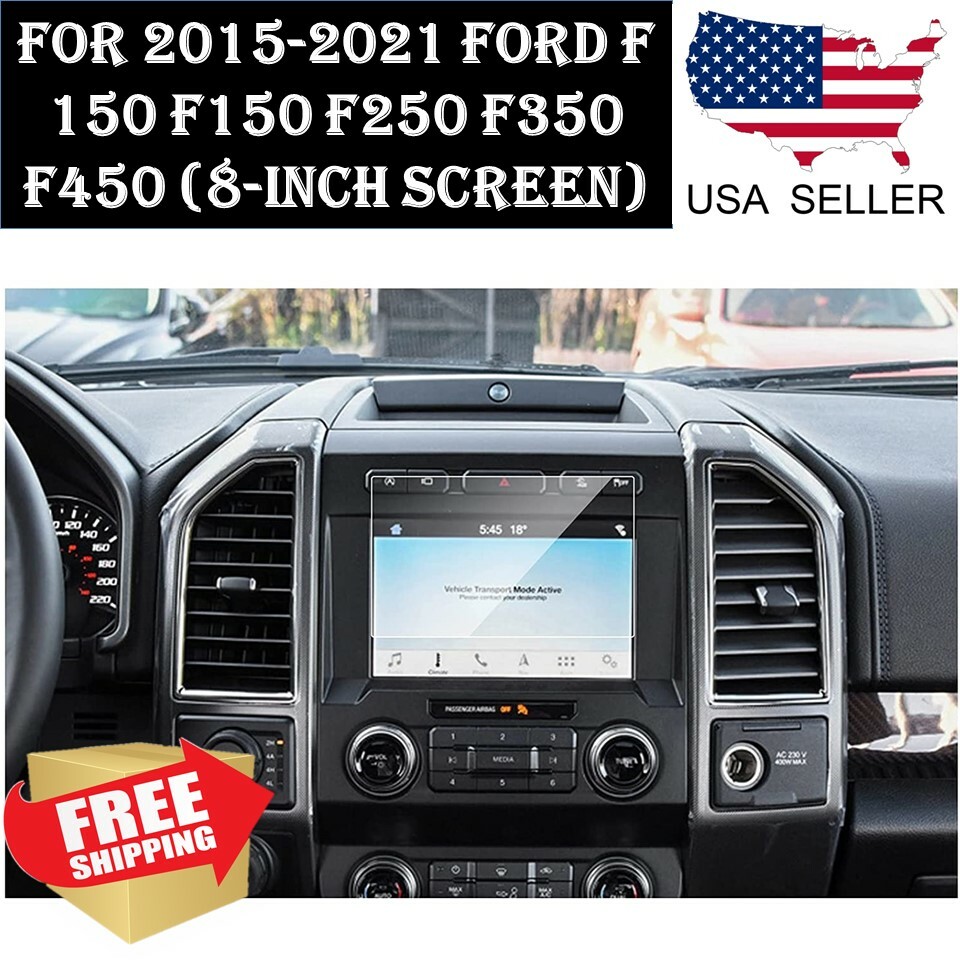 2 pcs Ultra Clear Screen Protector for 2013-2023 Ford F150 F250 F350 F450 8 Inch