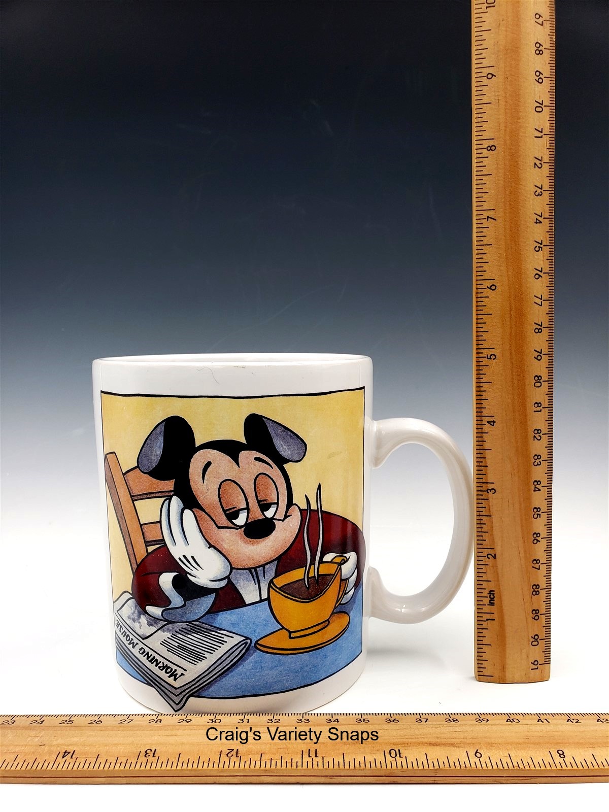 DISNEY Mickey Morning Mouse Ceramic Mug, LARGE UNUSED