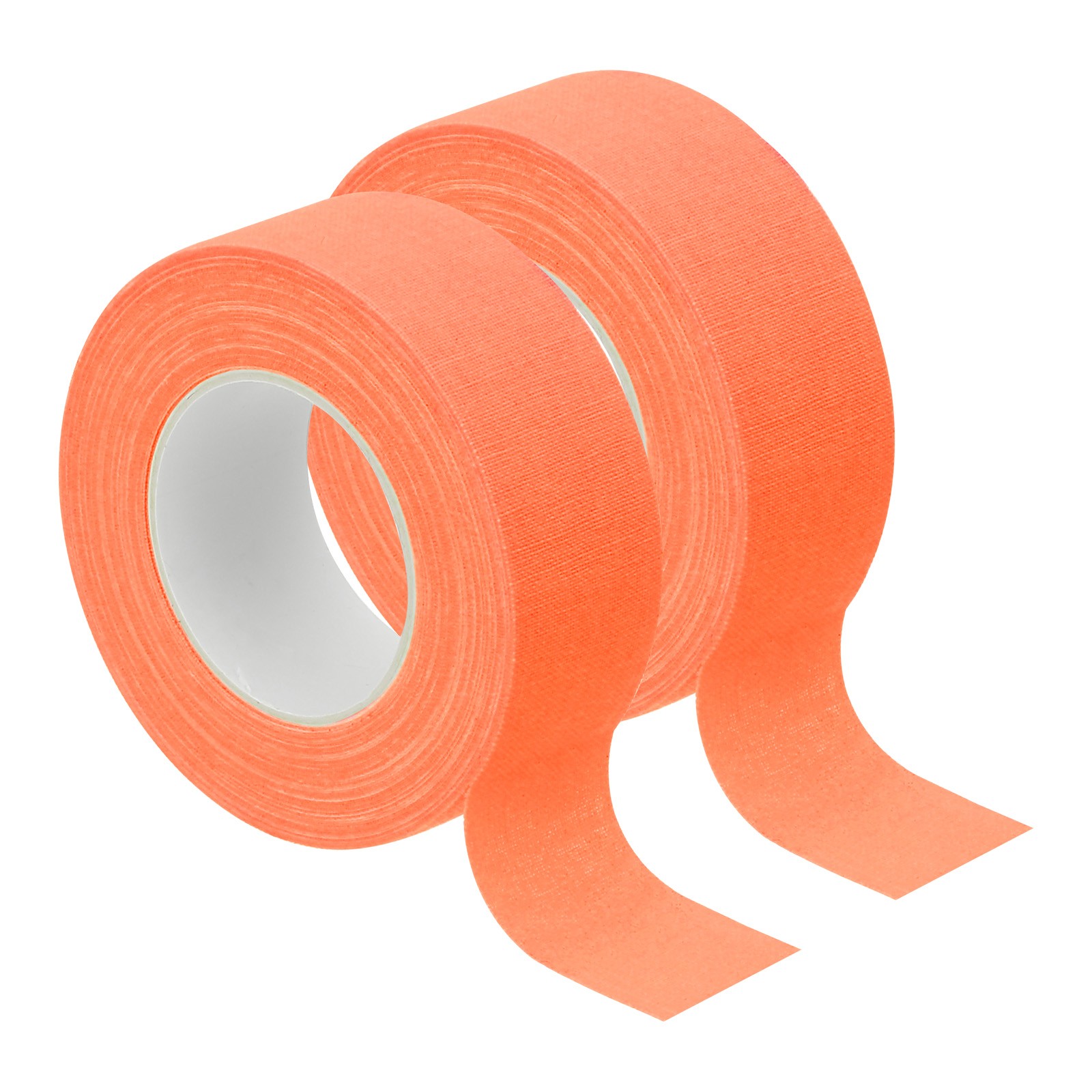 Orange neon adhesive tape 1x33 feet, for gaffers, 2 rolls