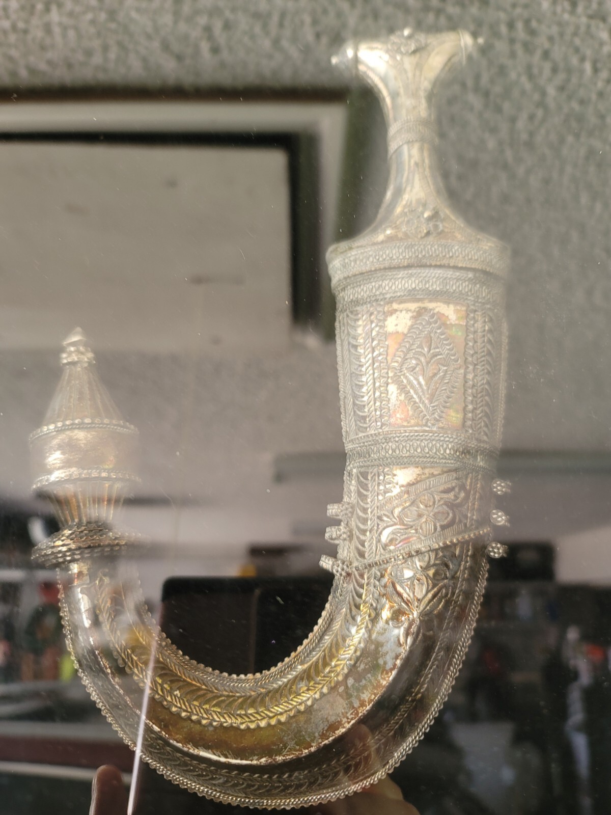 Antique Arabic dagger framed