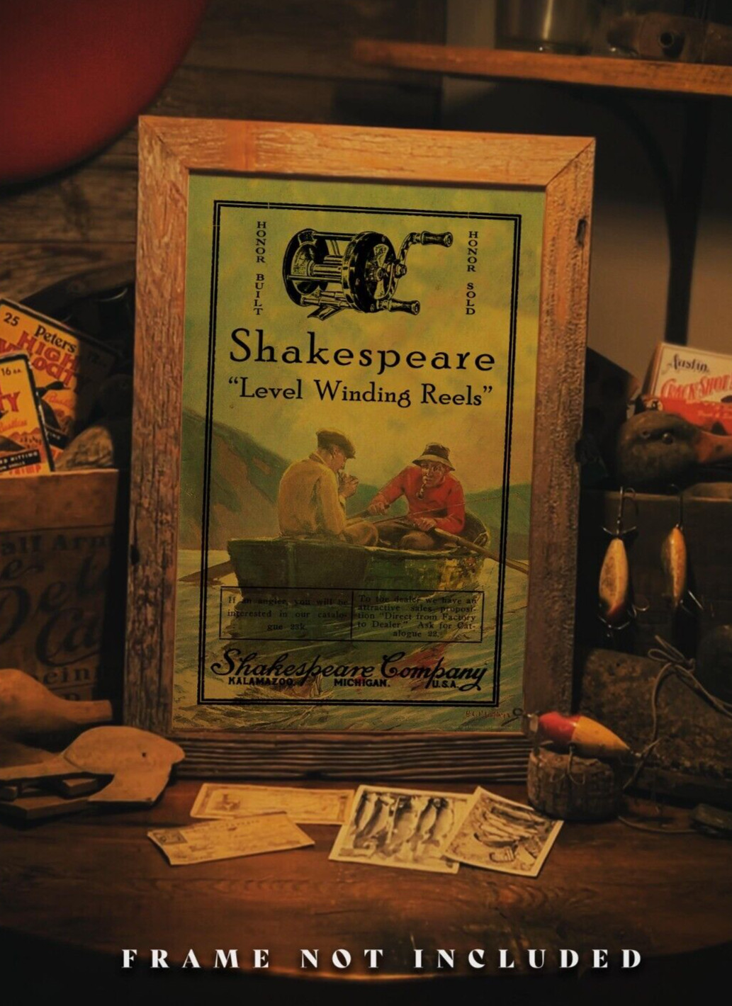 Vintage Shakespeare Fishing Advertising Poster Art Print 11X17 Cabin Wall Decor