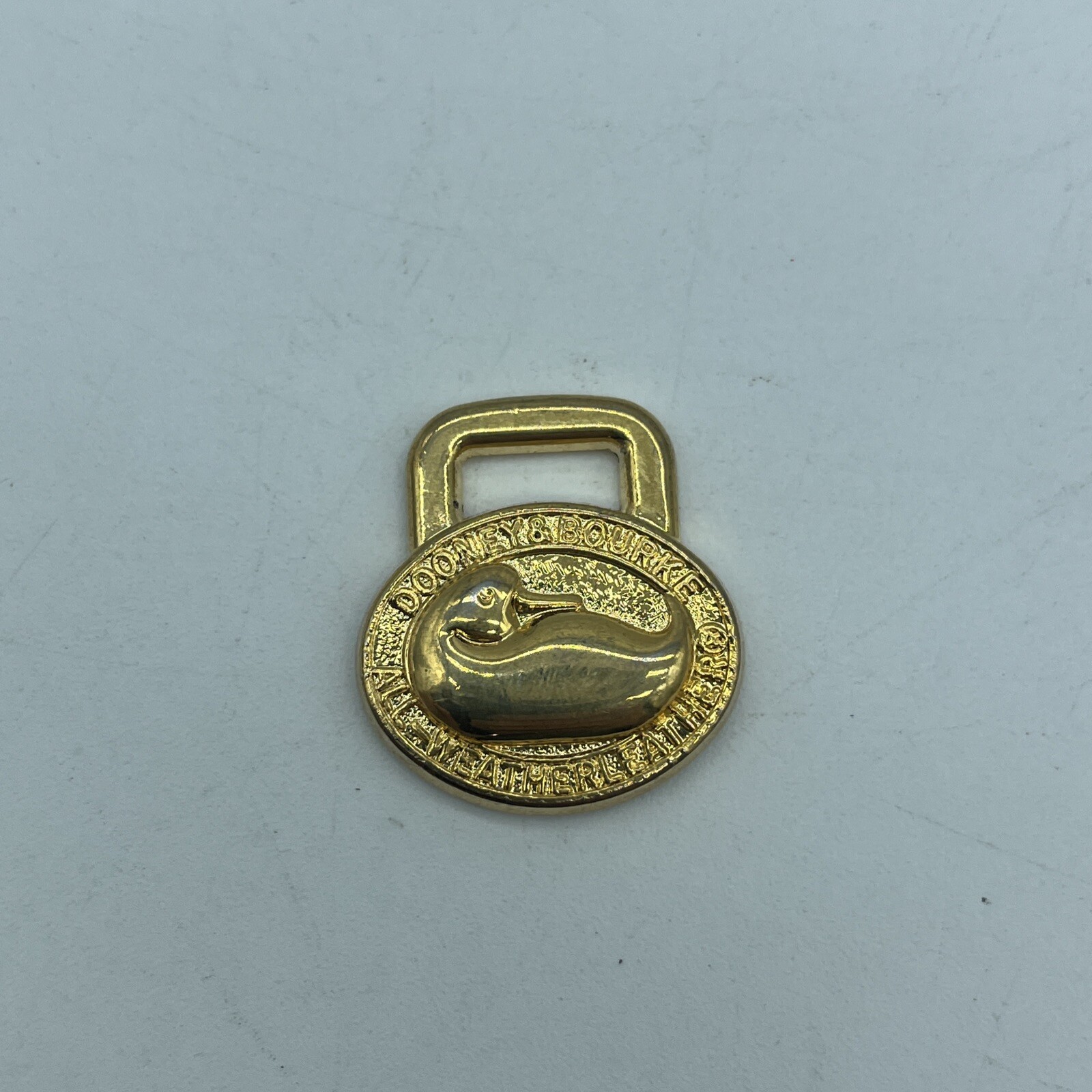 Dooney & Bourke Gold/Brown Duck Emblem Tag/Replacement original OEM