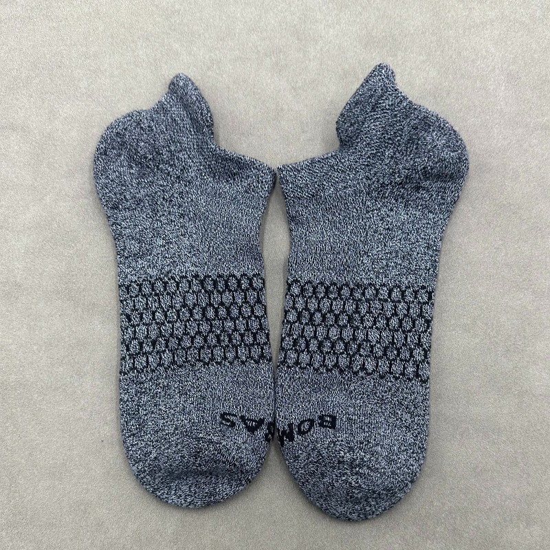 BOMBAS 4 Pair Athletic Men's Honeycomb Solid Ankle Socks Size Large 4 Colors Mix