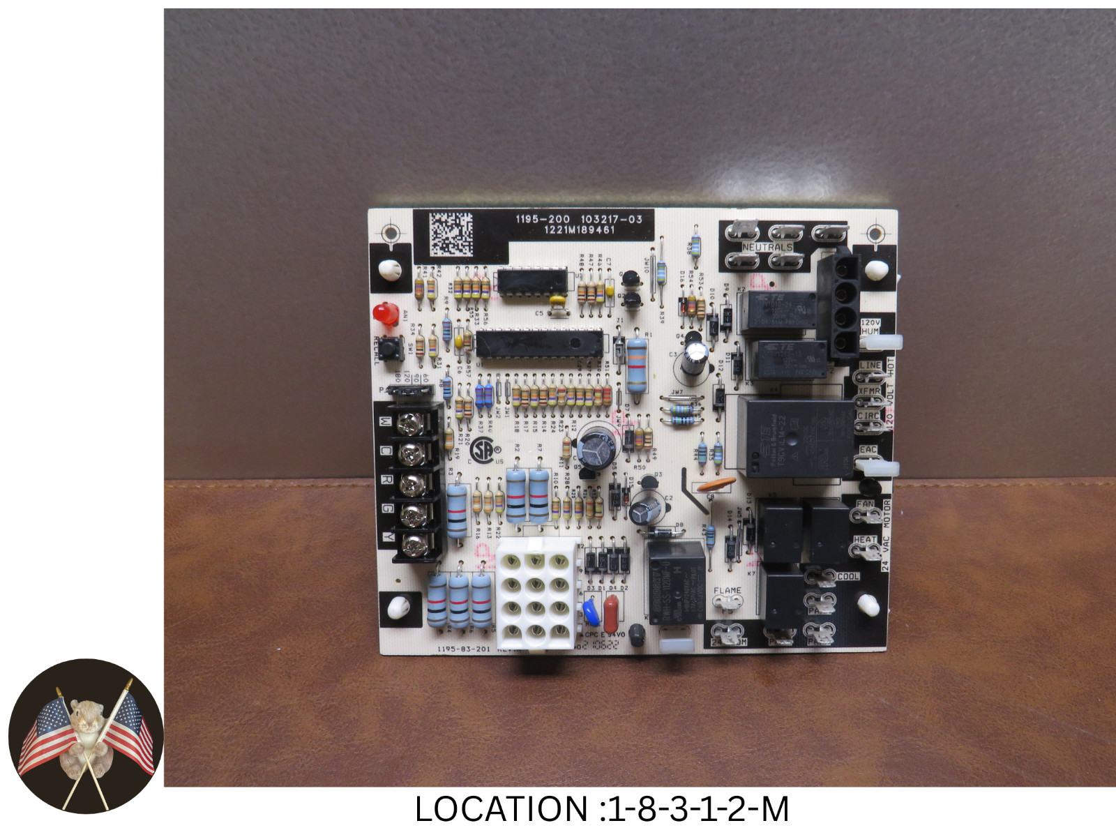 Furnace Fan Control Circuit Board 103217-03 NOT USED   :LOC: 1-8-3-1-2