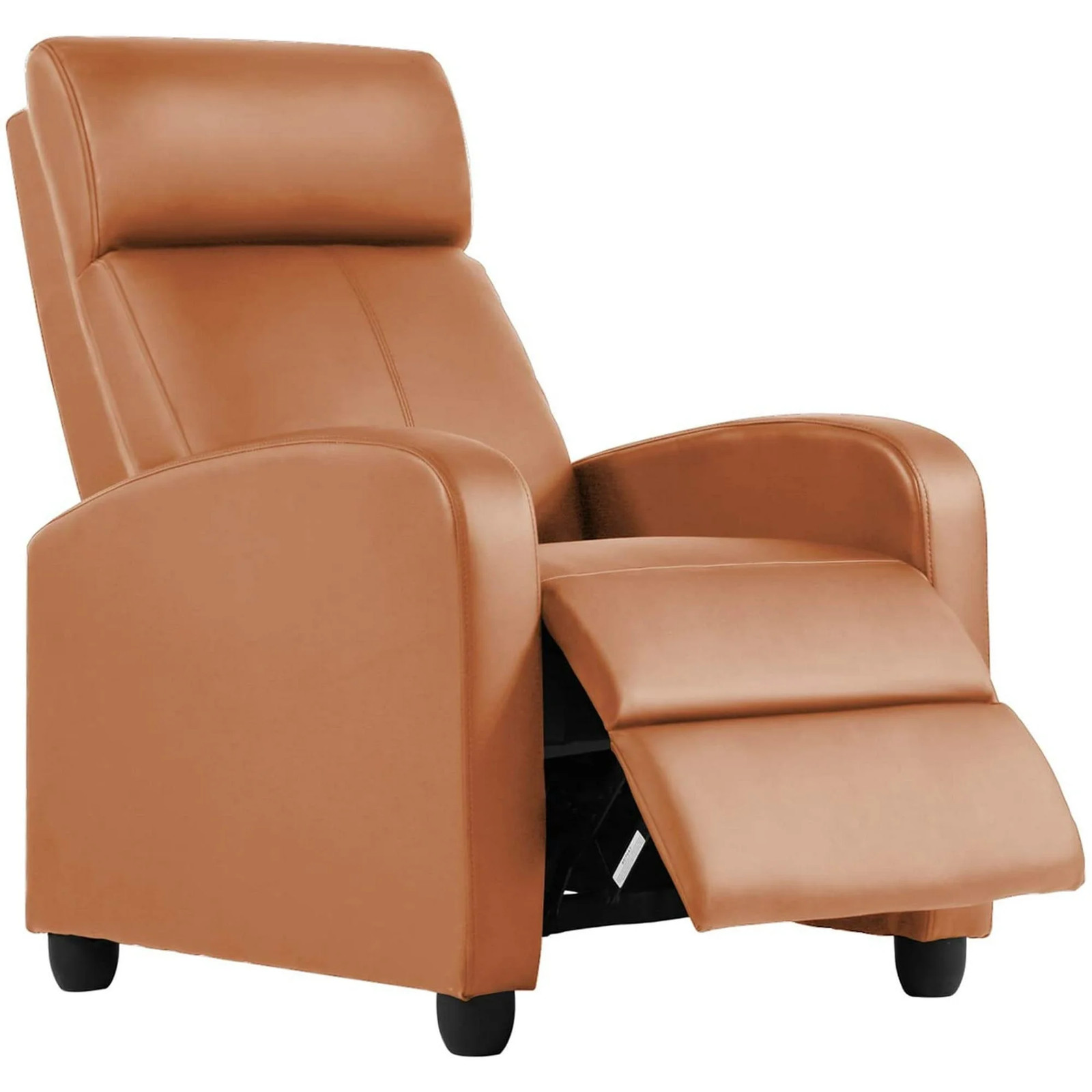 Bestoffice PU Leather Contemporary Manual Reclining Chair with Zero Gravity, Bla