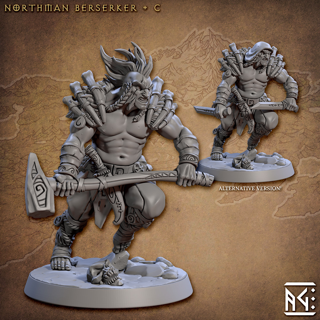 Norse Northman Berserker C - Barbarian - Artisan Guild - Dungeons and Dragons