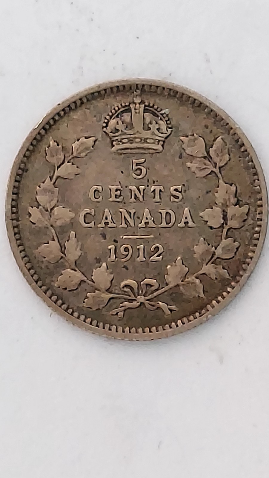 1912 Canada 5 Cent Silver, .925 Silver (#6)