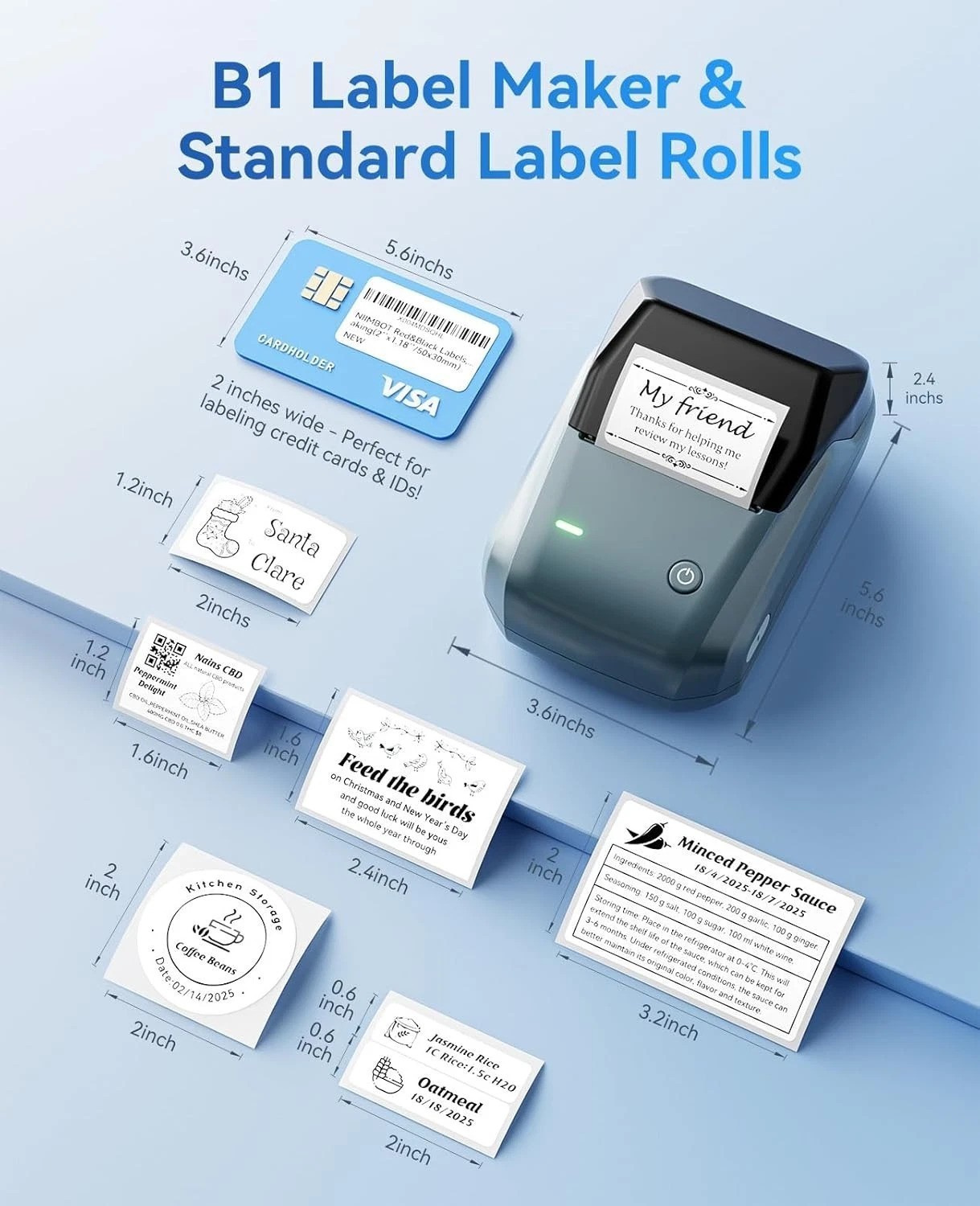 B1 Bluetooth Label Maker: High-Speed Thermal Printer with Creative App Features