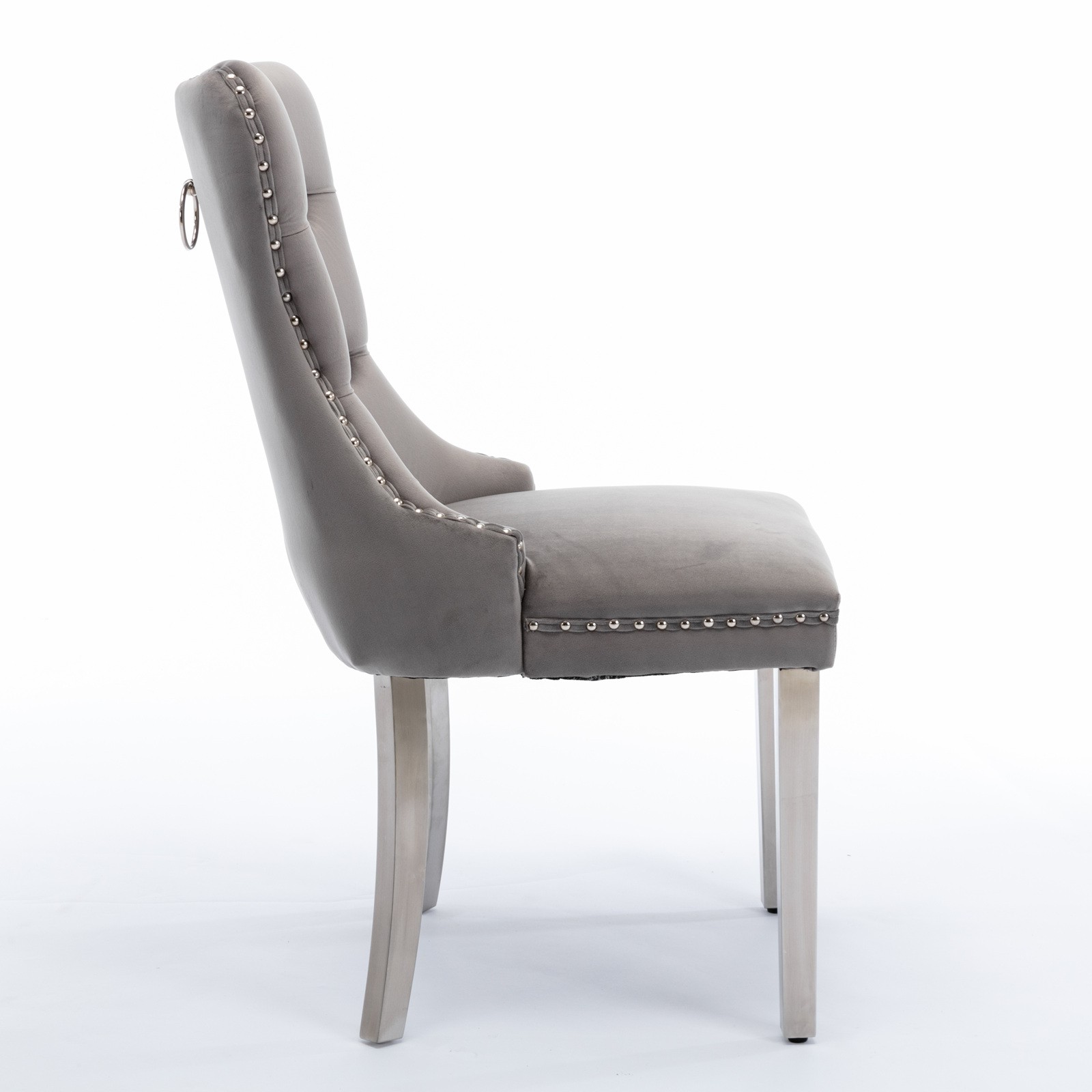 Set of 2 Modern High-end Tufted Dining Chair Velvet Upholstered Kitchen Chair