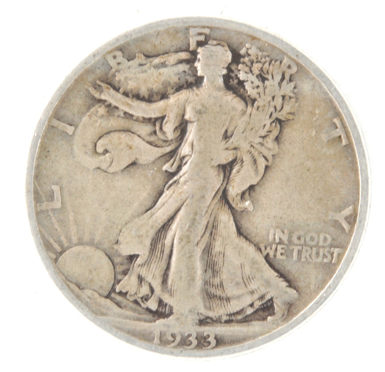 United States 1933-S Walking Liberty Half 90% Silver San Francisco Mint Coin