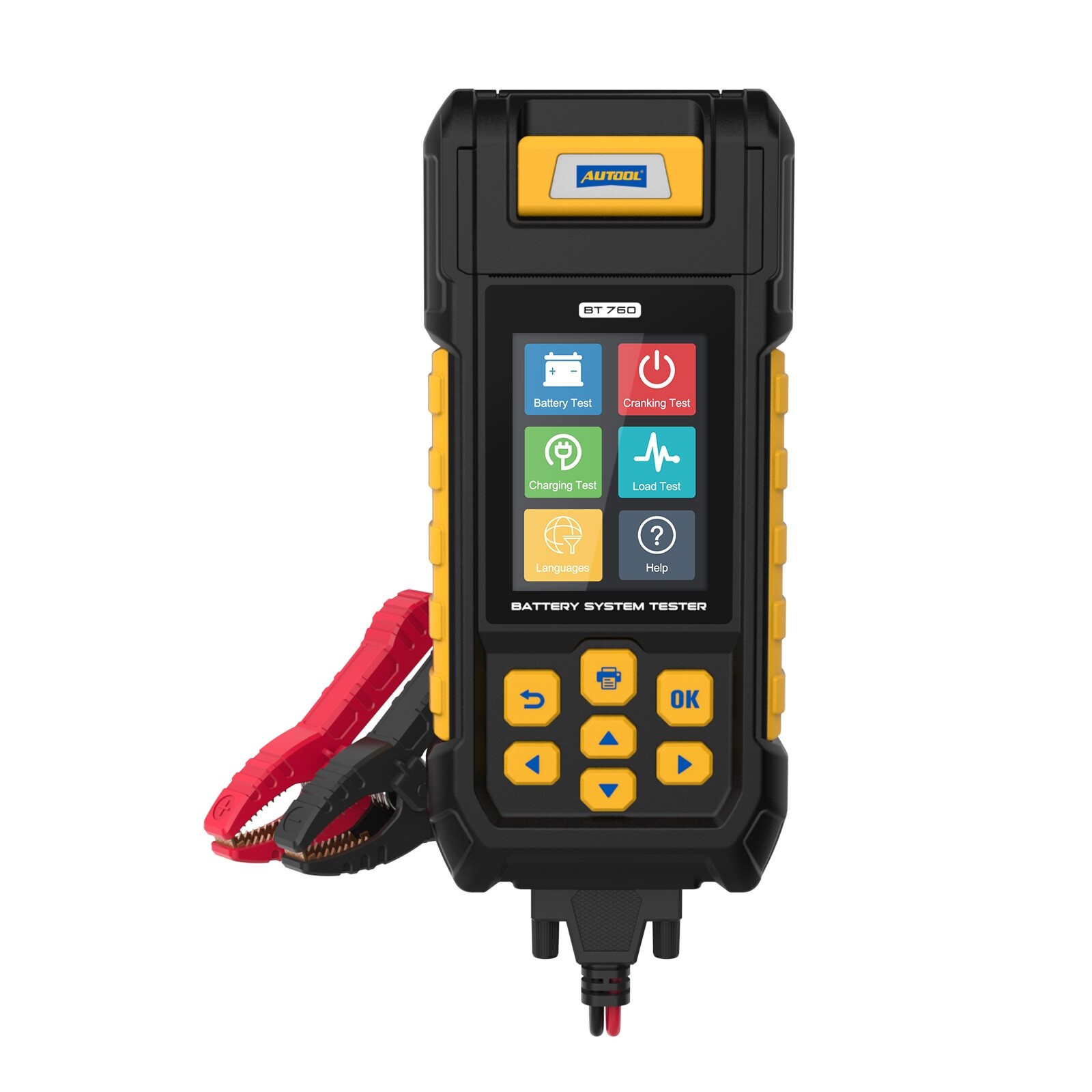 AUTOOL BT760 Battery Tester Load Charging Cranking Analyzer With Printer 8V~32V