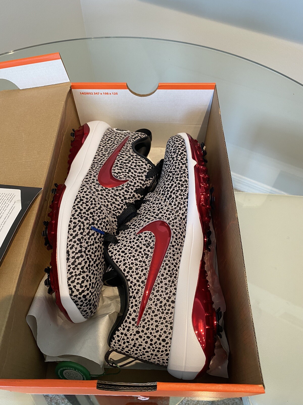 nike roshe GOLF mens 8 RARE Safari Red And Black Colorway - BRAND NEW UNWORN