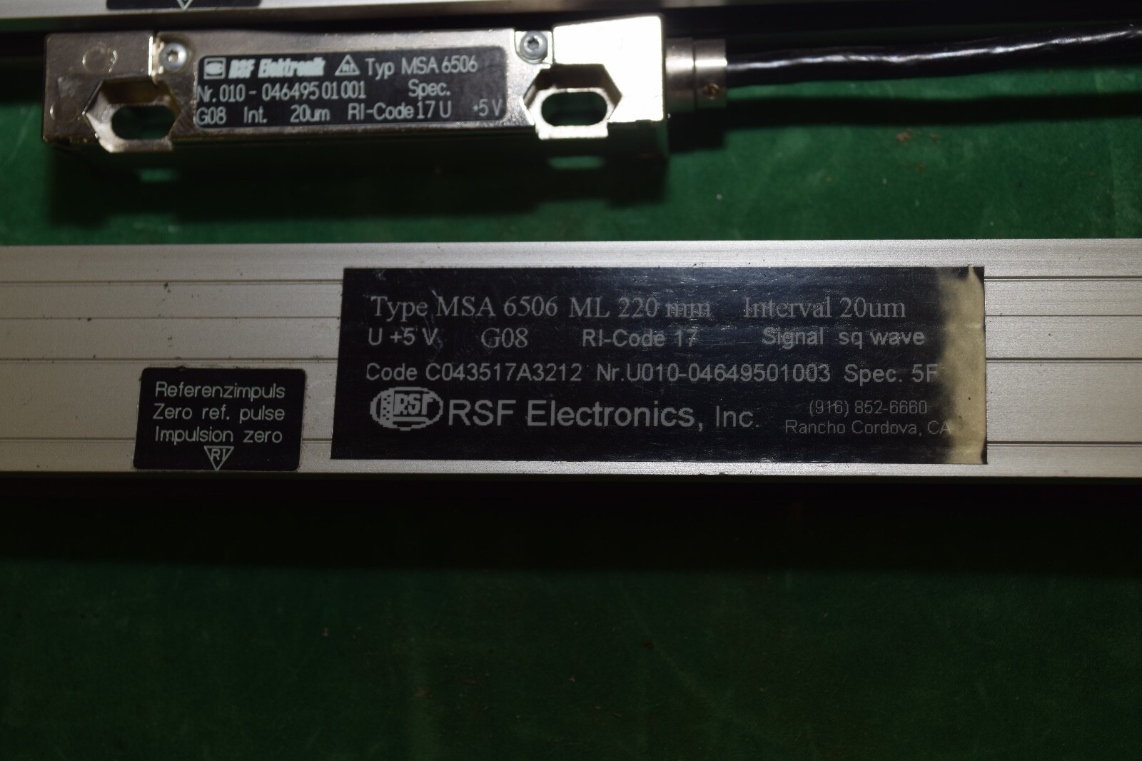 RSF Elektronik MSA 6506 Linear Scale Encoder ML 220 mm