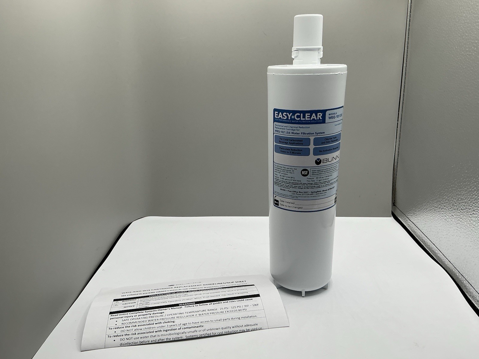 BUNN WEQ 56000.0122 Single Water Filtration Cartridge 1756J