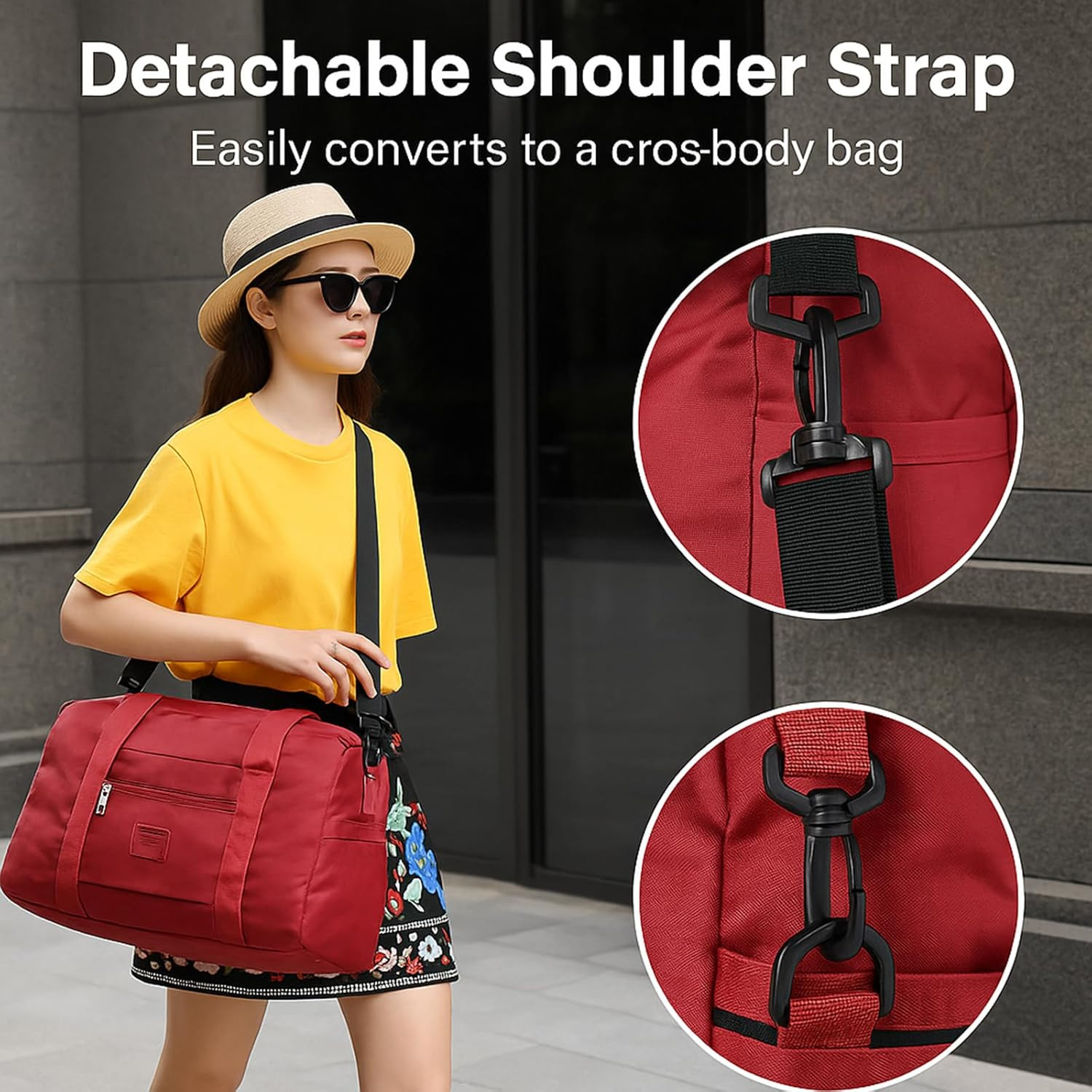 Folding Duffle Bag for Travel – Large Capacity Waterproof Oxford Cloth Weekender