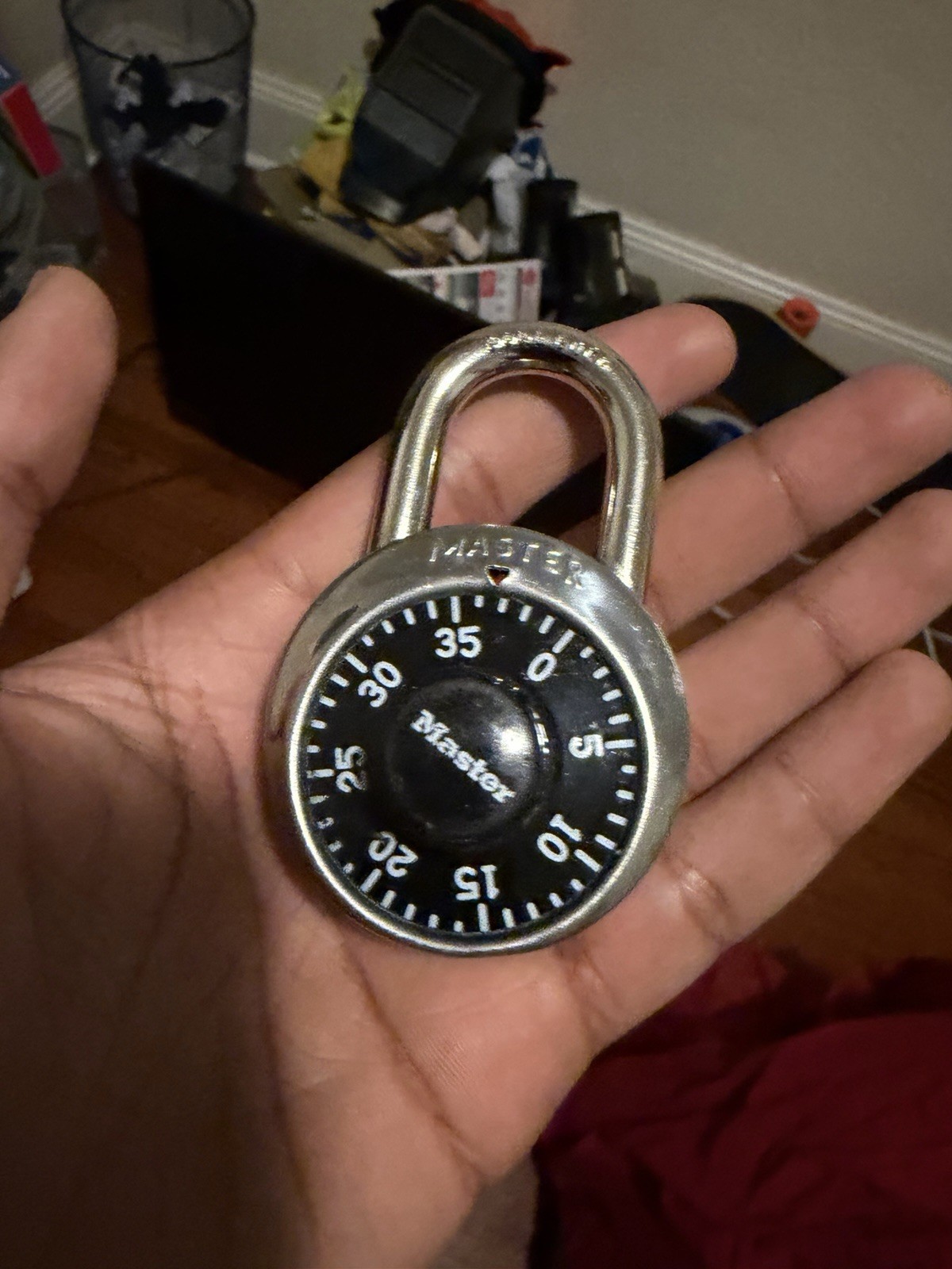 Master Lock 1502 Resettable Combination Padlock w/ Control Key, Steel, Black