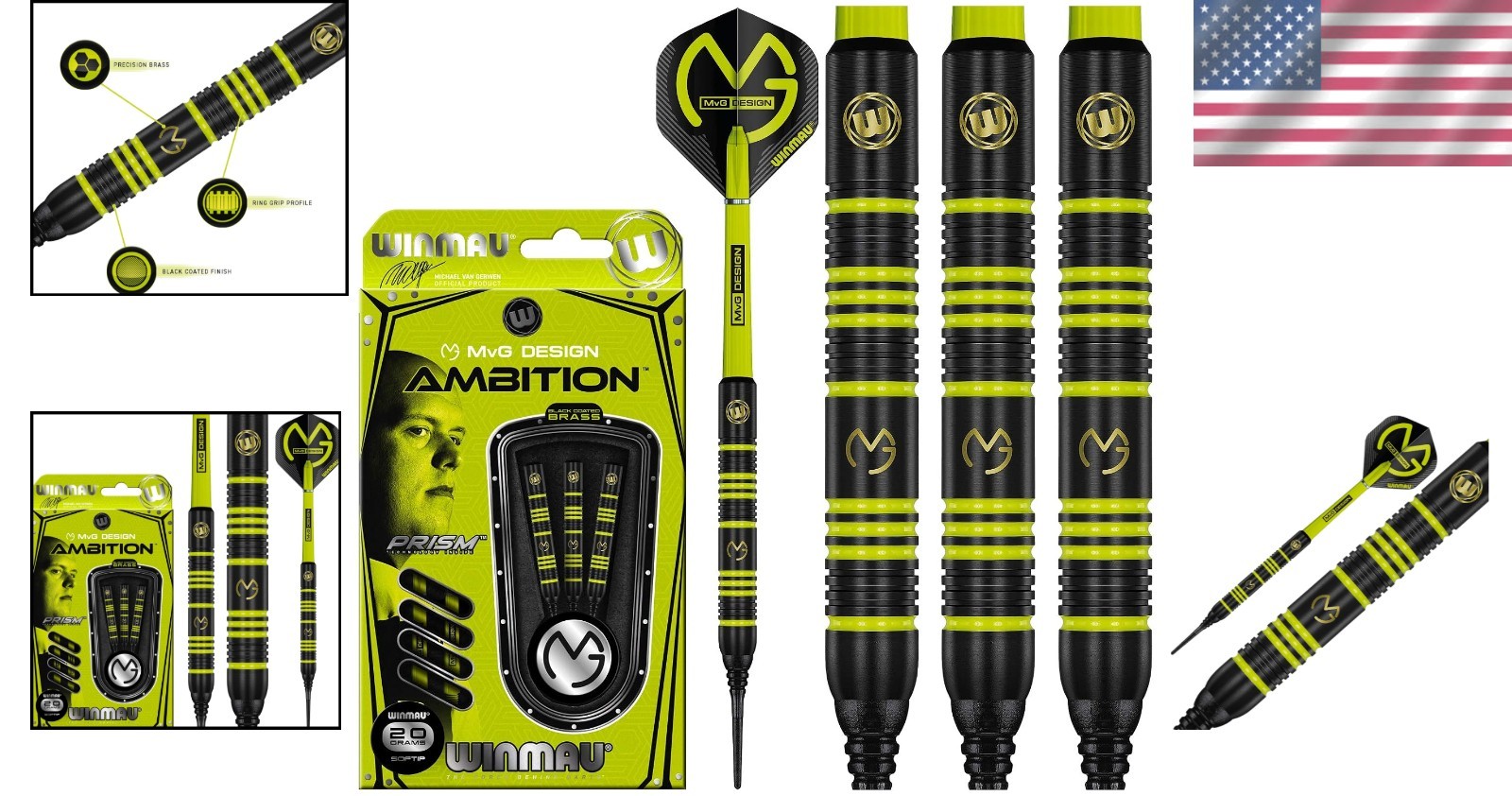 Expert-Designed 20g Soft Tip Darts Set for Electronic Play - Includes Flights