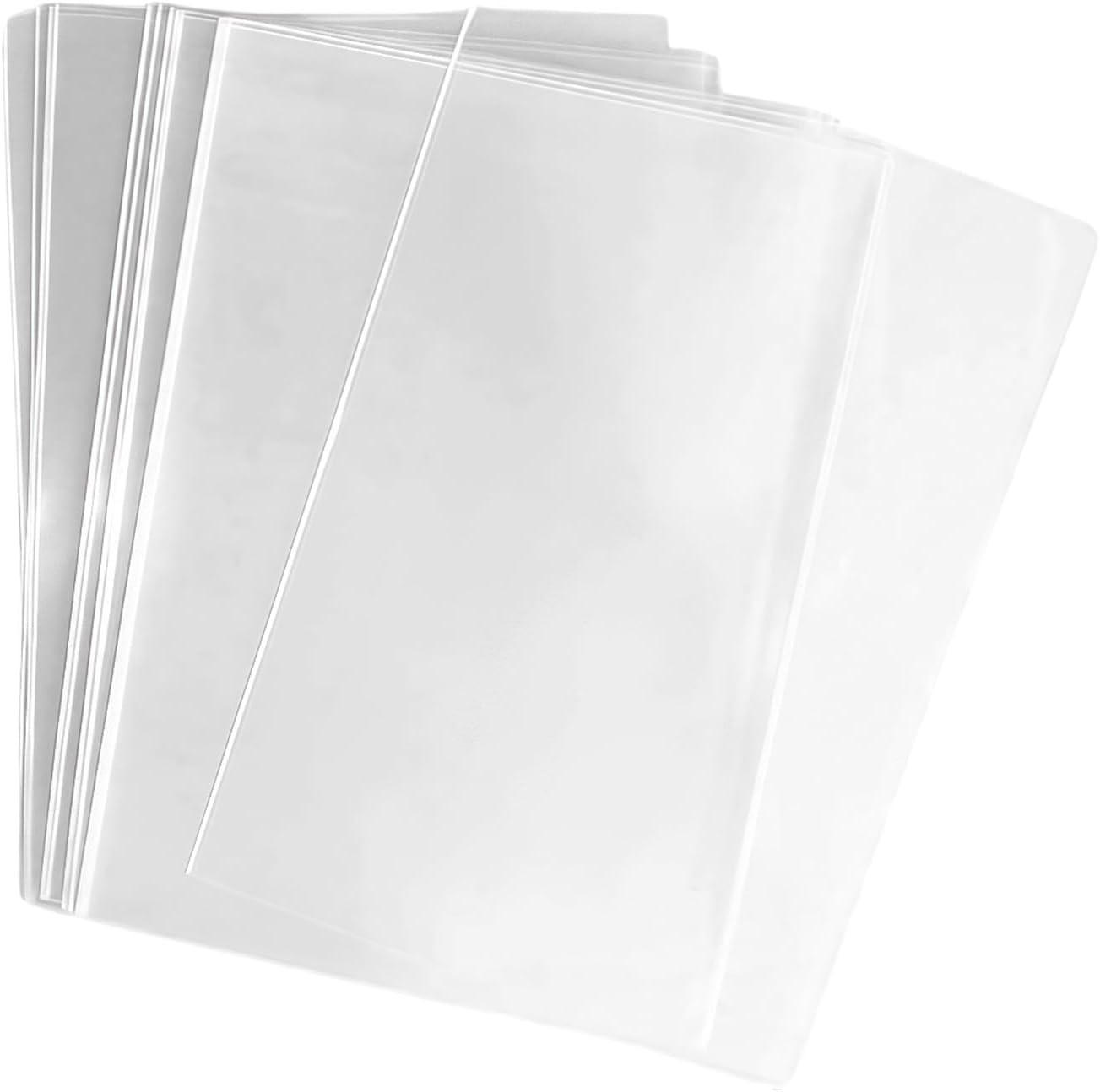 100 Clear Flat Cellophane Treat Bags 6x8 inches (1.2 mil) for  Baskets, Party