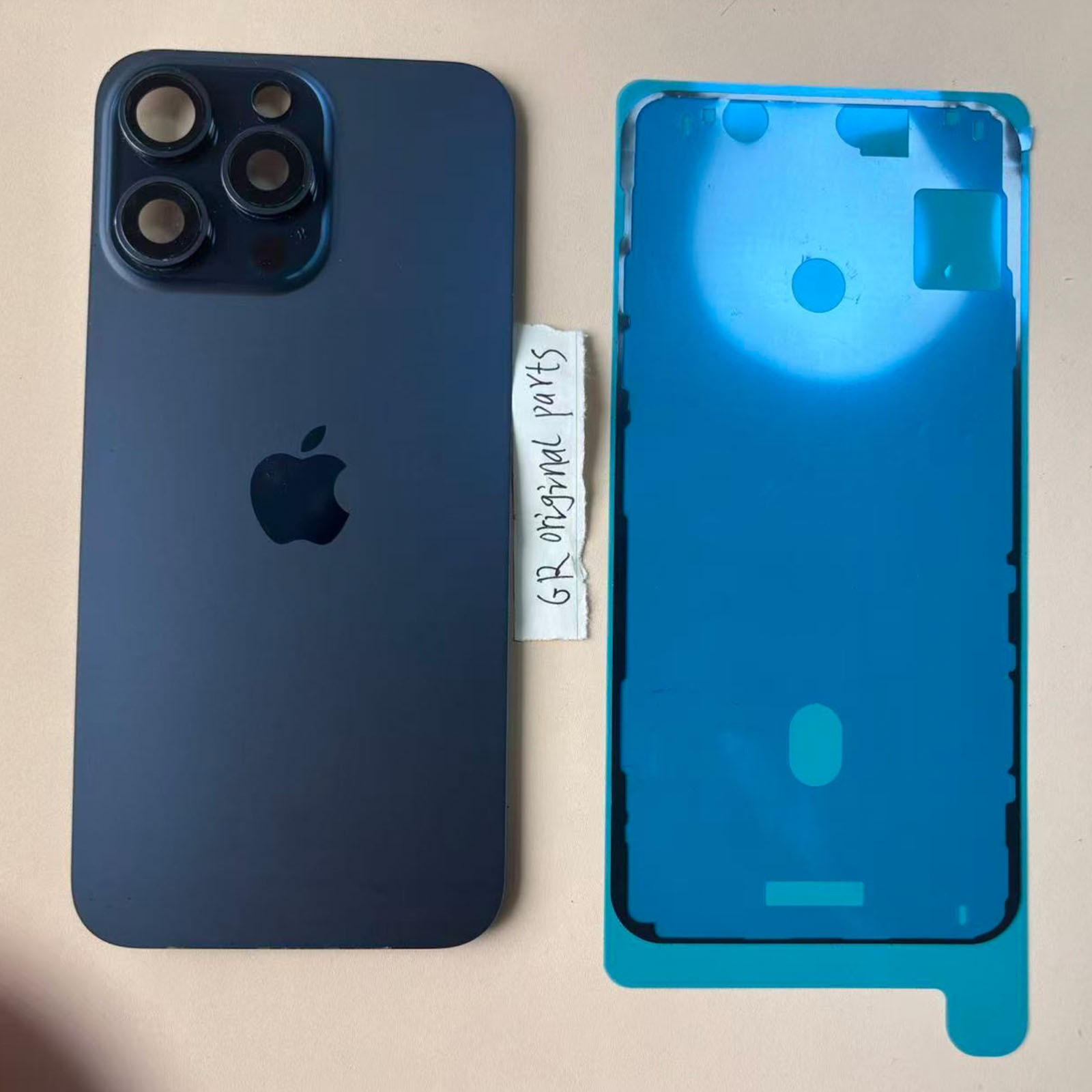 Original OEM iPhone 15 Pro Max Back Glass Replacement Blue Grade A Pulled