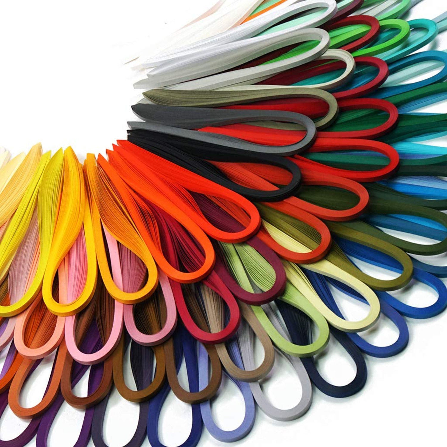 JUYA Quilling Strips Set 2880 Strips 72 Colors 1.5mm | Extensive 72-Color Pal...