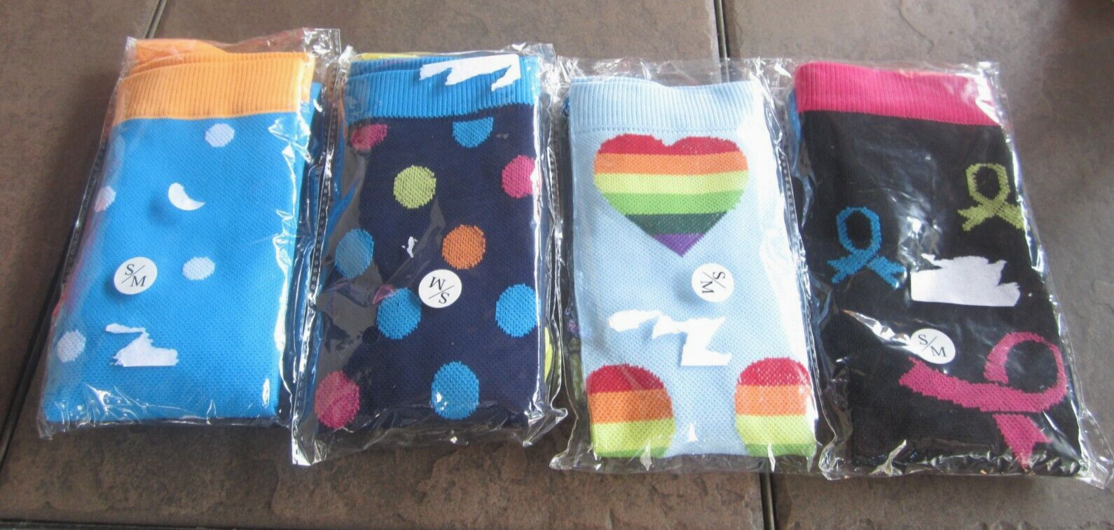 Compression Socks lot of 4  S/M designer BRAND NEW  WRAPPED NWT