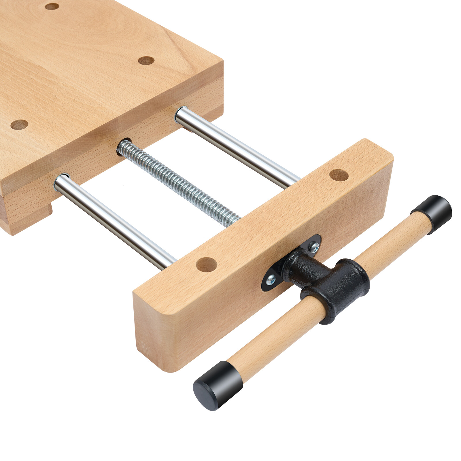 Portable Workbench Beech Wood Woodworking Vise Desktop Work Table Work Bench