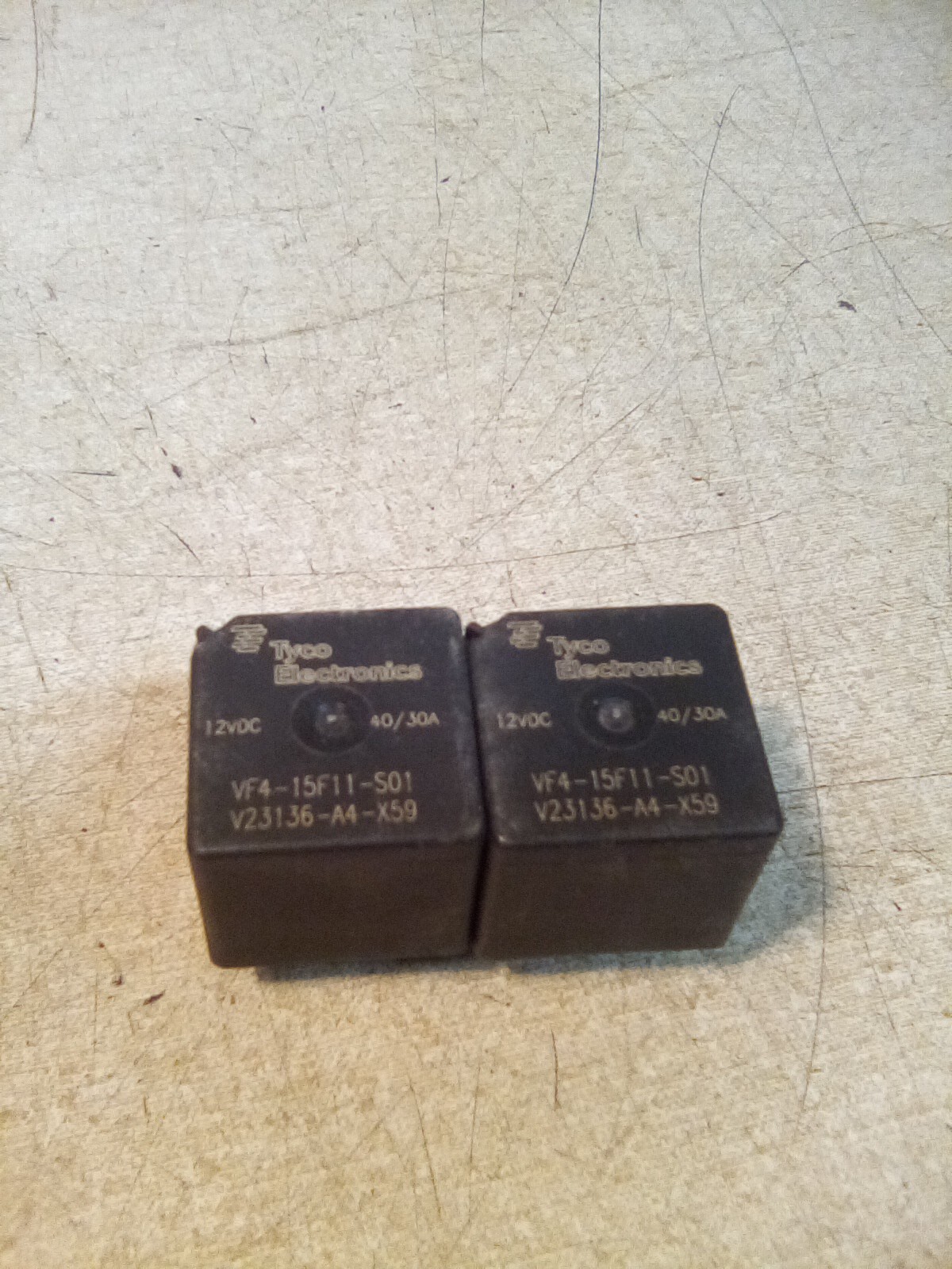 Lot Of 2 Tyco VF4-15F11-S01, V23136-A4-X59 12VDC 40/30A 5 Prong Relays
