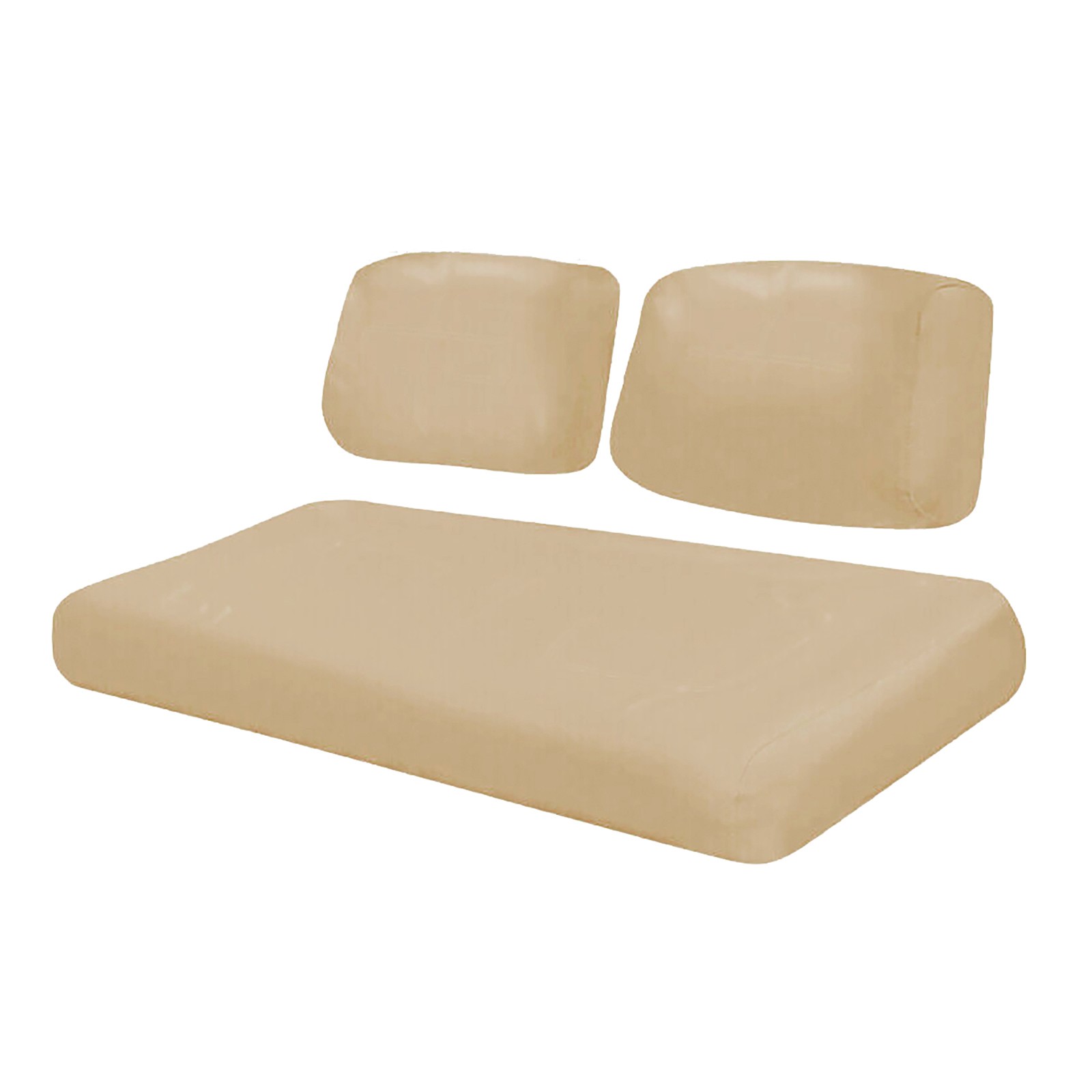 For Club Car DS 1982-2000.5 Golf Carts Brown Tan Leather Front Seat Covers