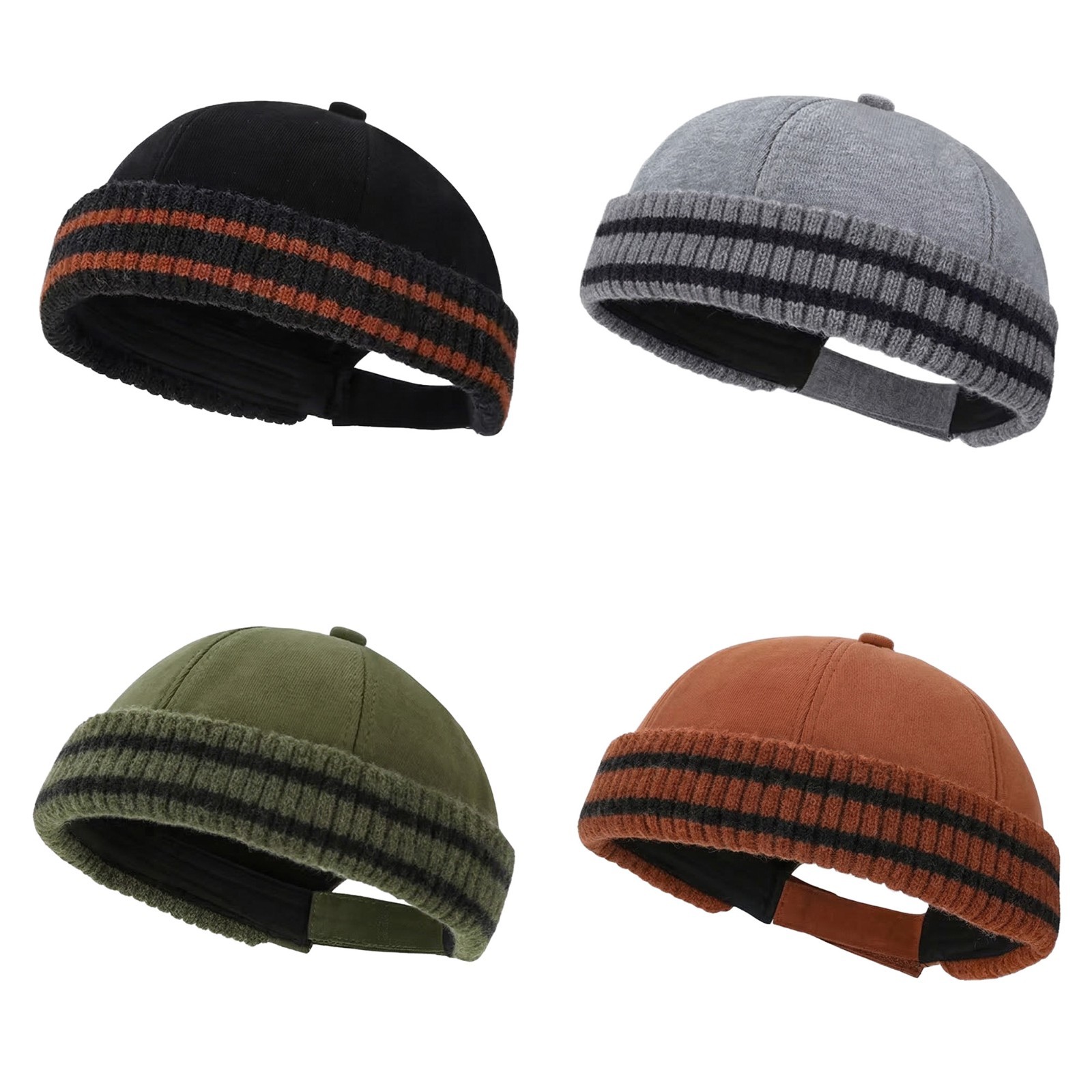 Melon Beanie Hat Docker Cap Adjustable Sizing