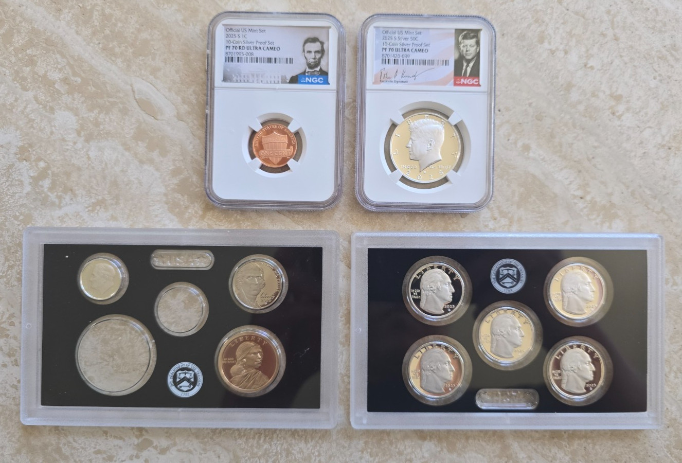 2025 S Silver Proof Set NGC PF 70 Lincoln Cent + Kennedy Half  OGP 25RH