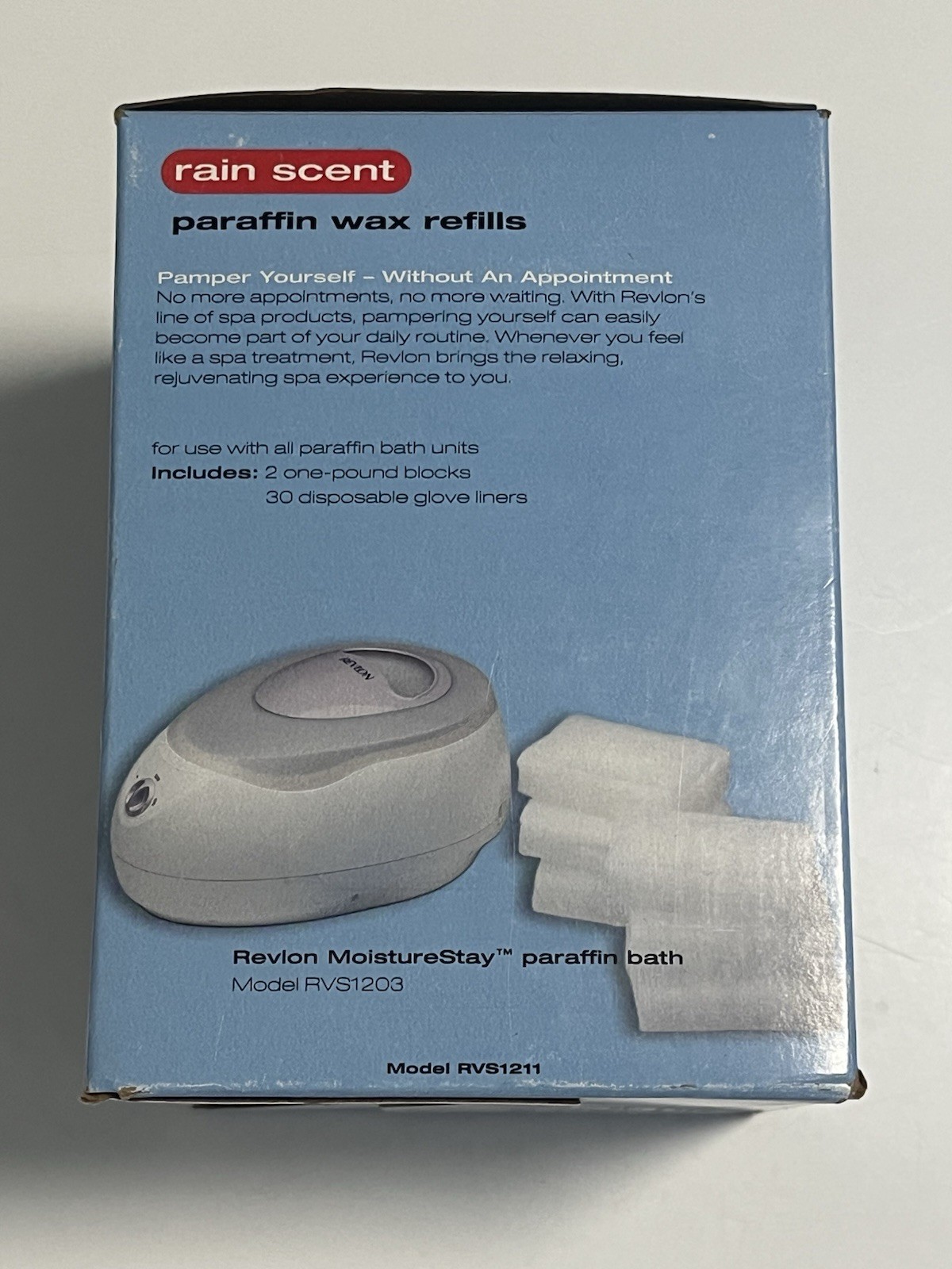 Revlon Beauty Paraffin Wax Refill 2 Lb Rain Scent W/30 Liners New