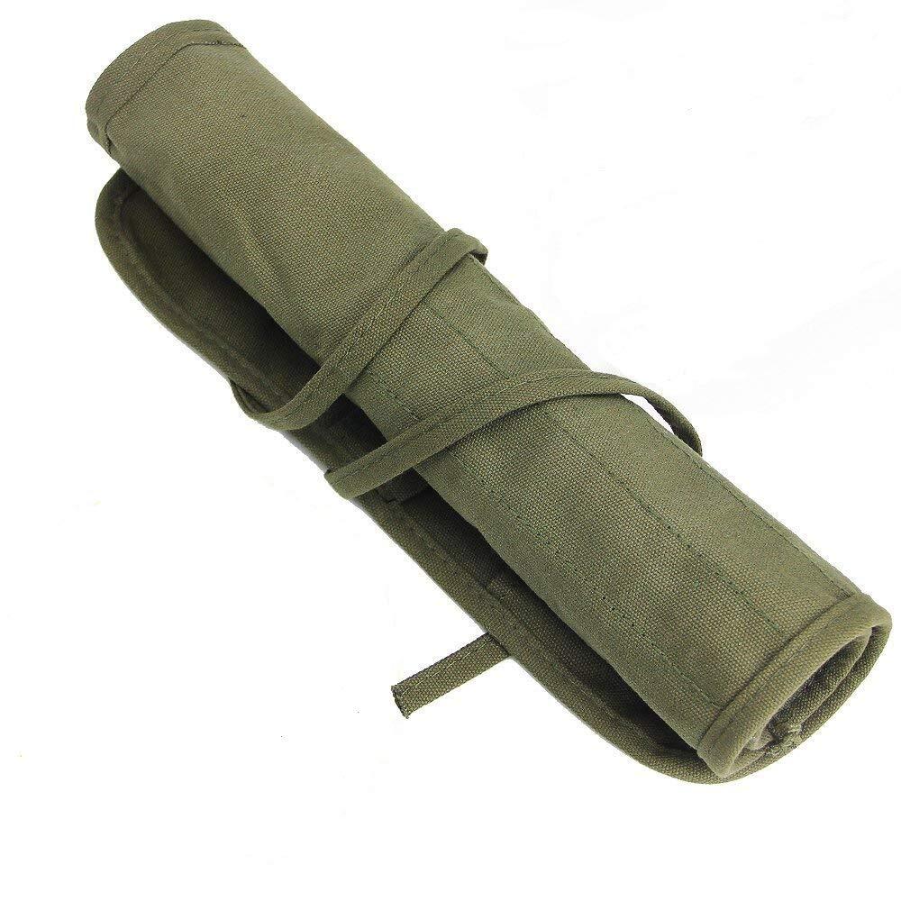 22 Slots Paint Brush Canvas Pouch Roll Up Storage Bag for Acrylic Oil Face Brush