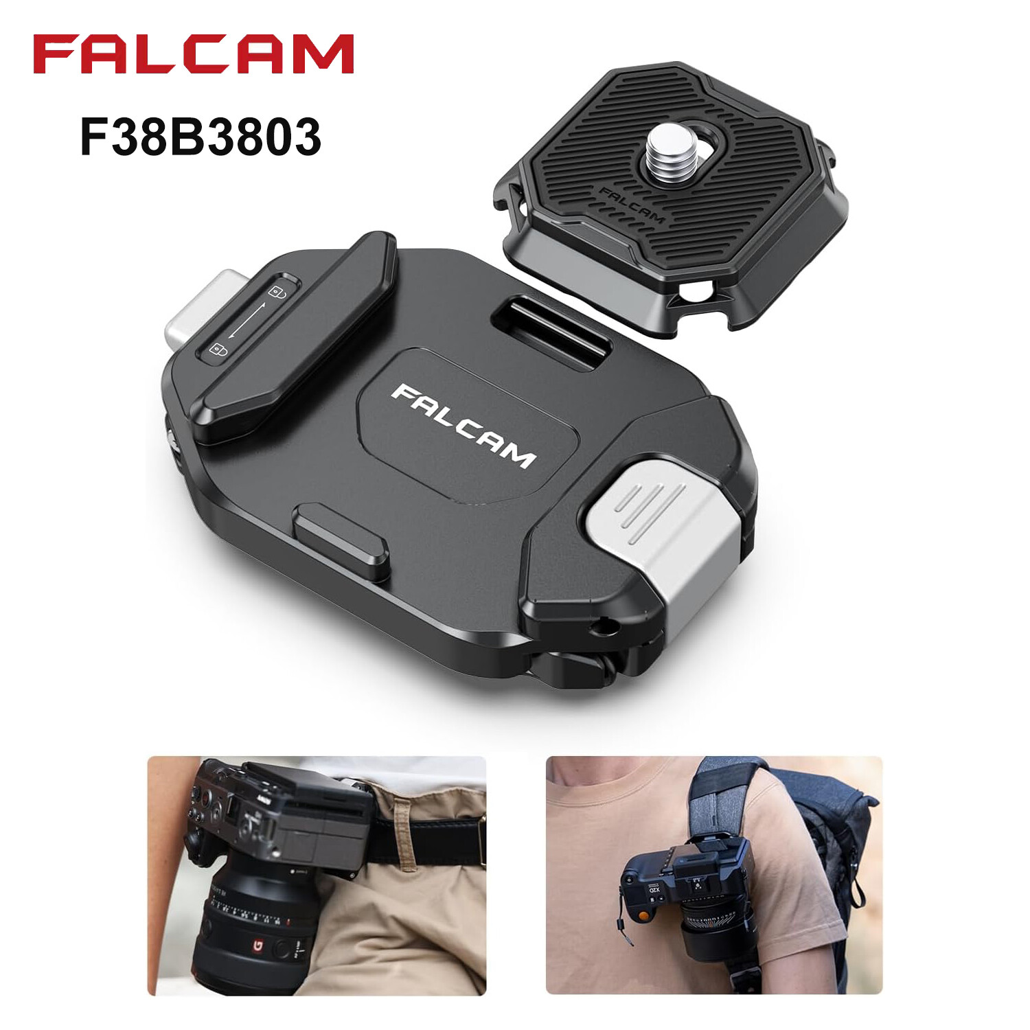 Ulanzi FALCAM F38 Camera Backpack Clip V2 with Plate for Backpack Strap F38B3803