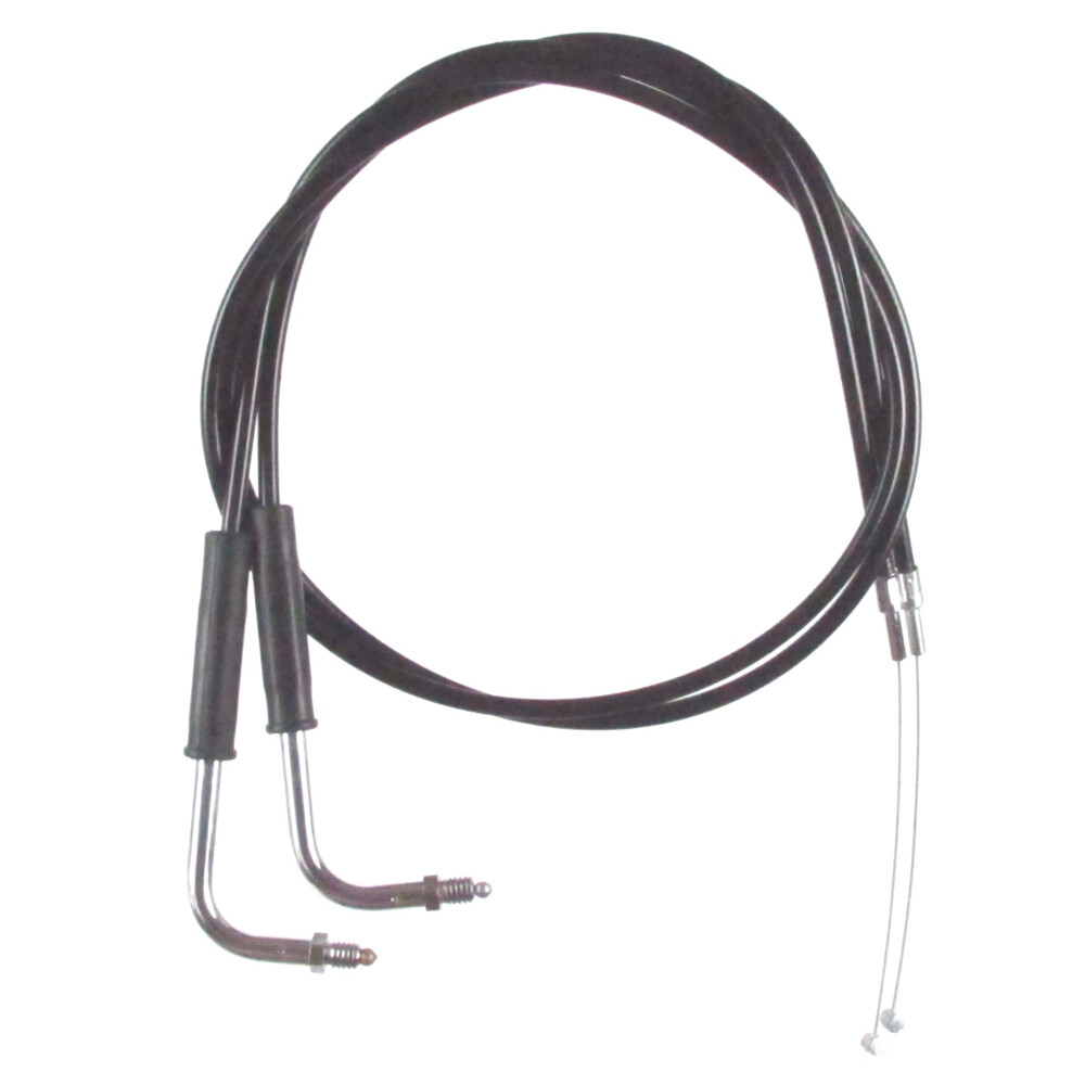 Black Vinyl Coated +12" Throttle Cable Set 1990-1995 Harley Heritage Softail