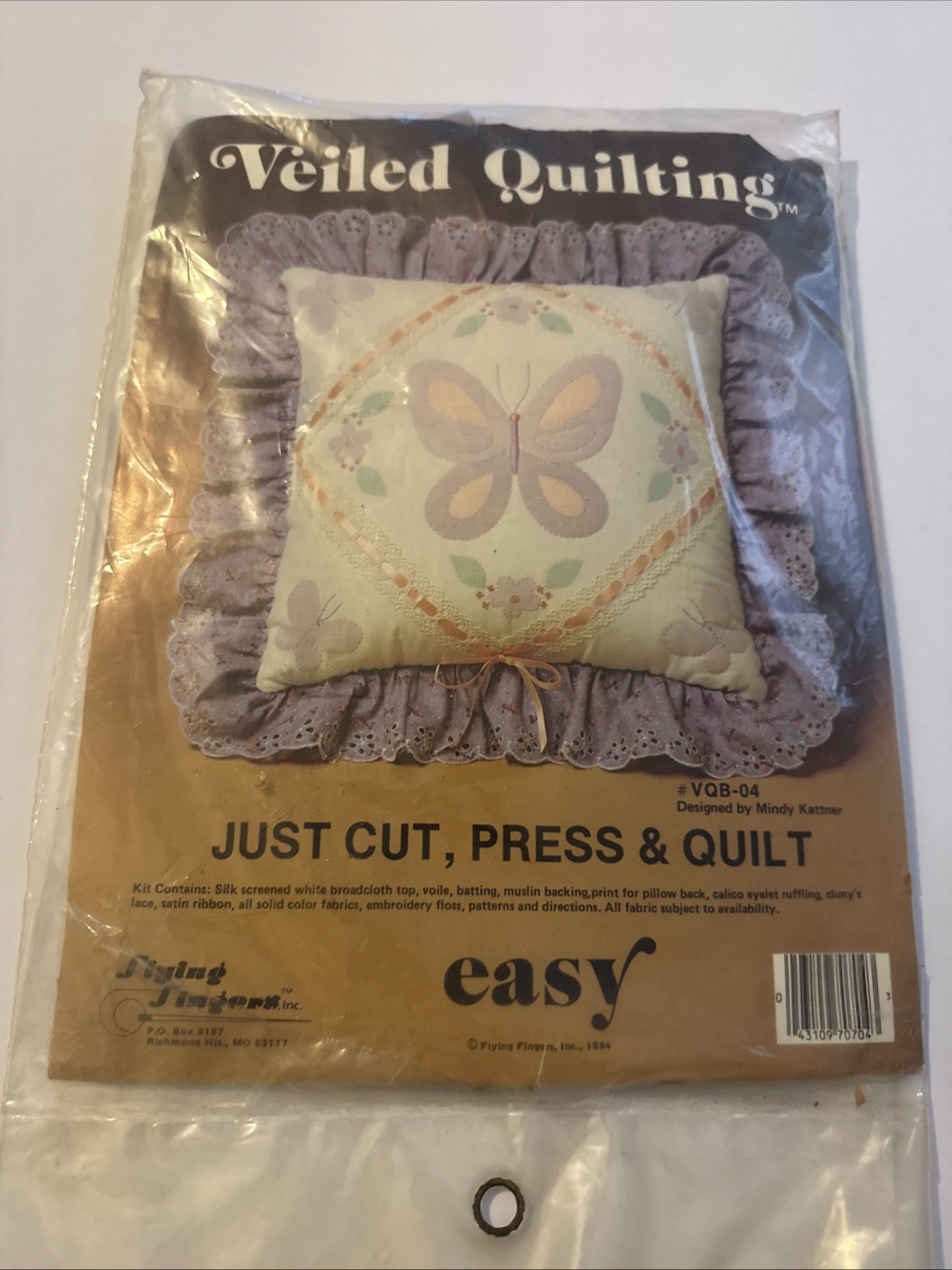 Veiled Quilting VQB-04 By Mindy Kettner 1984for Pillow Back