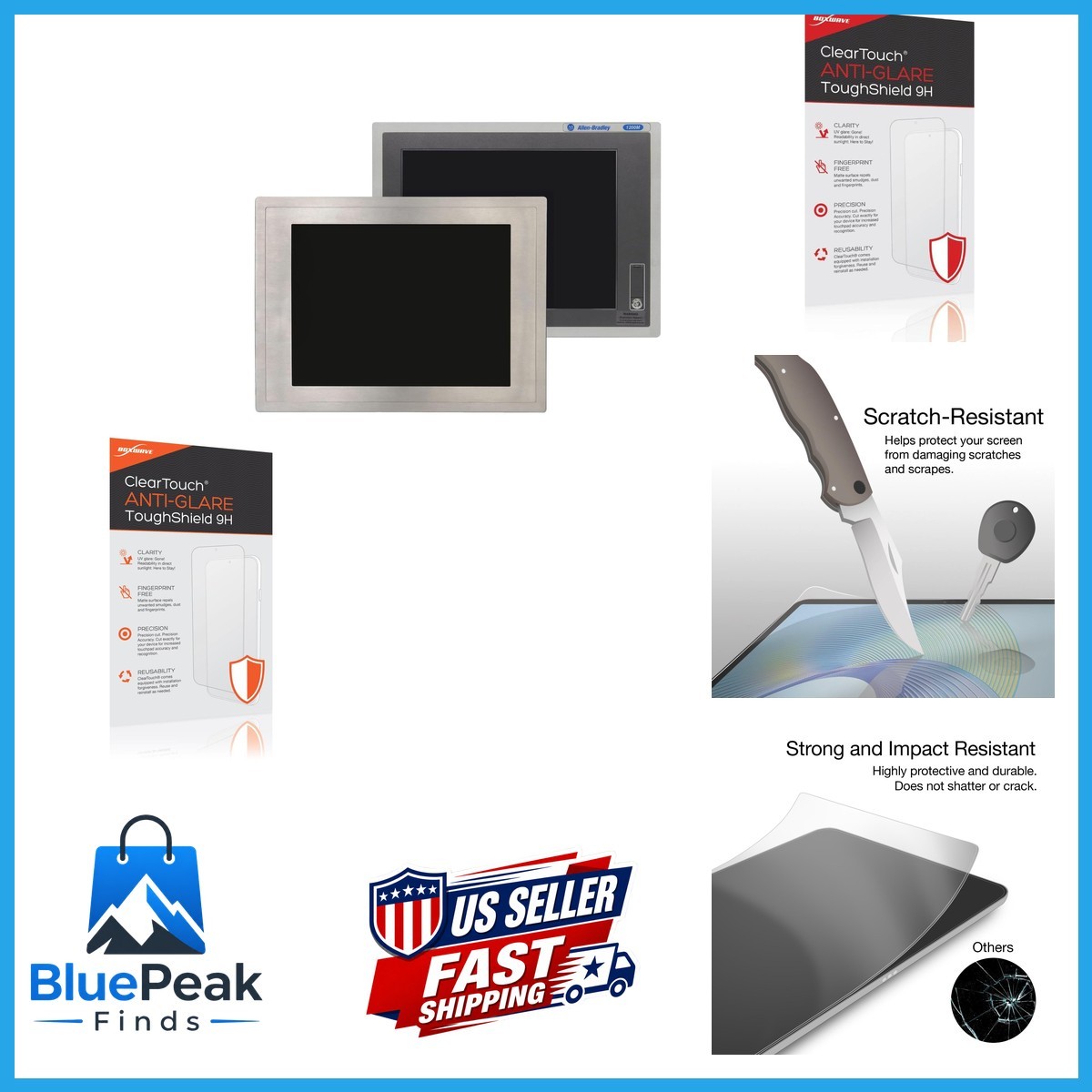BoxWave Screen Protector Rockwell Automation 6186M-12PT ClearTouch 9H (2-Pack)