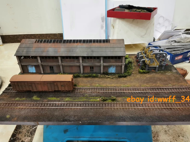 Ho Scale 1/87 Factory Equipment Chemical Industry Diversion Valve Finished Model