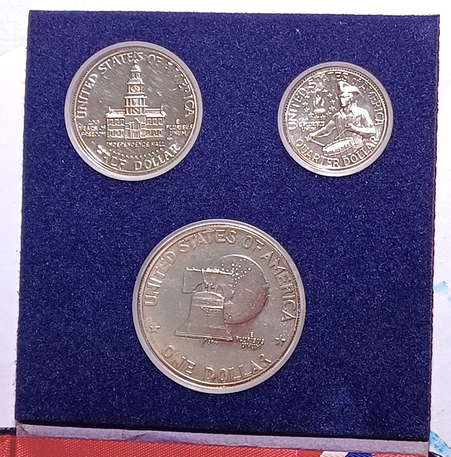 Gem 1976-S 3pc. Bicentennial Silver Proof Set (in OGP)